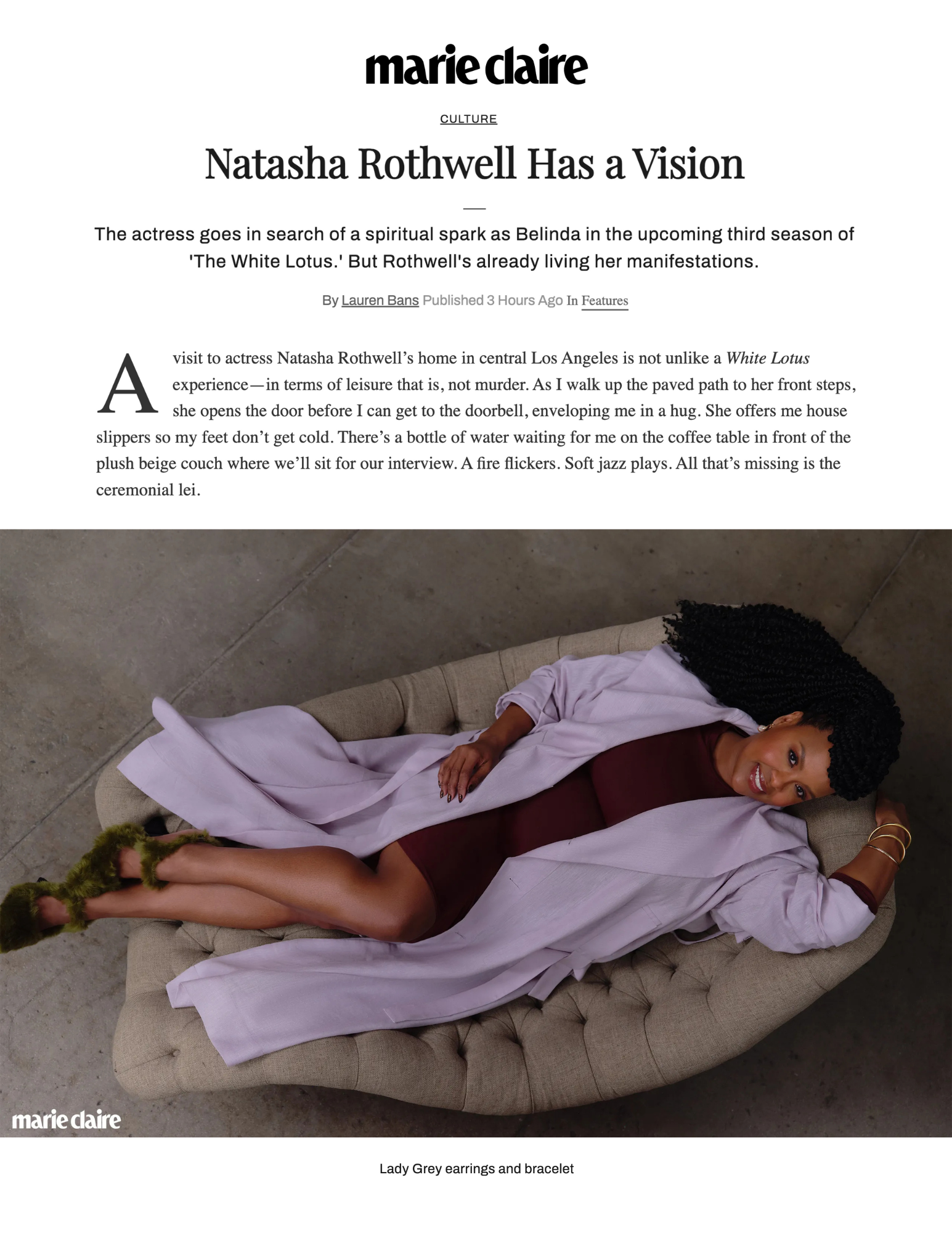 Natasha Rothwell Wears Lady Grey on MarieClaire.com