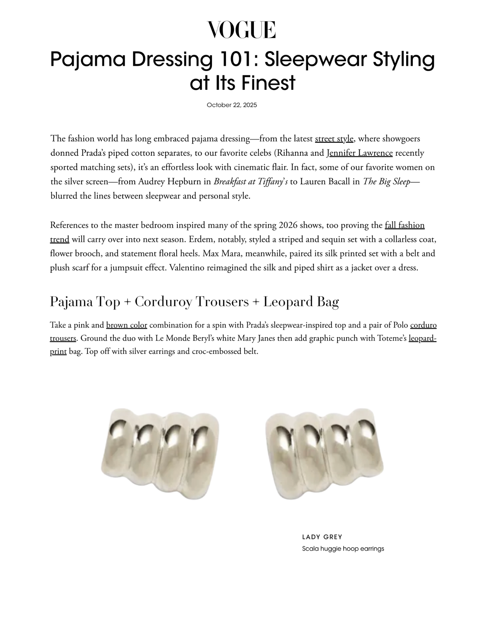 Lady Grey Featured in Vogue