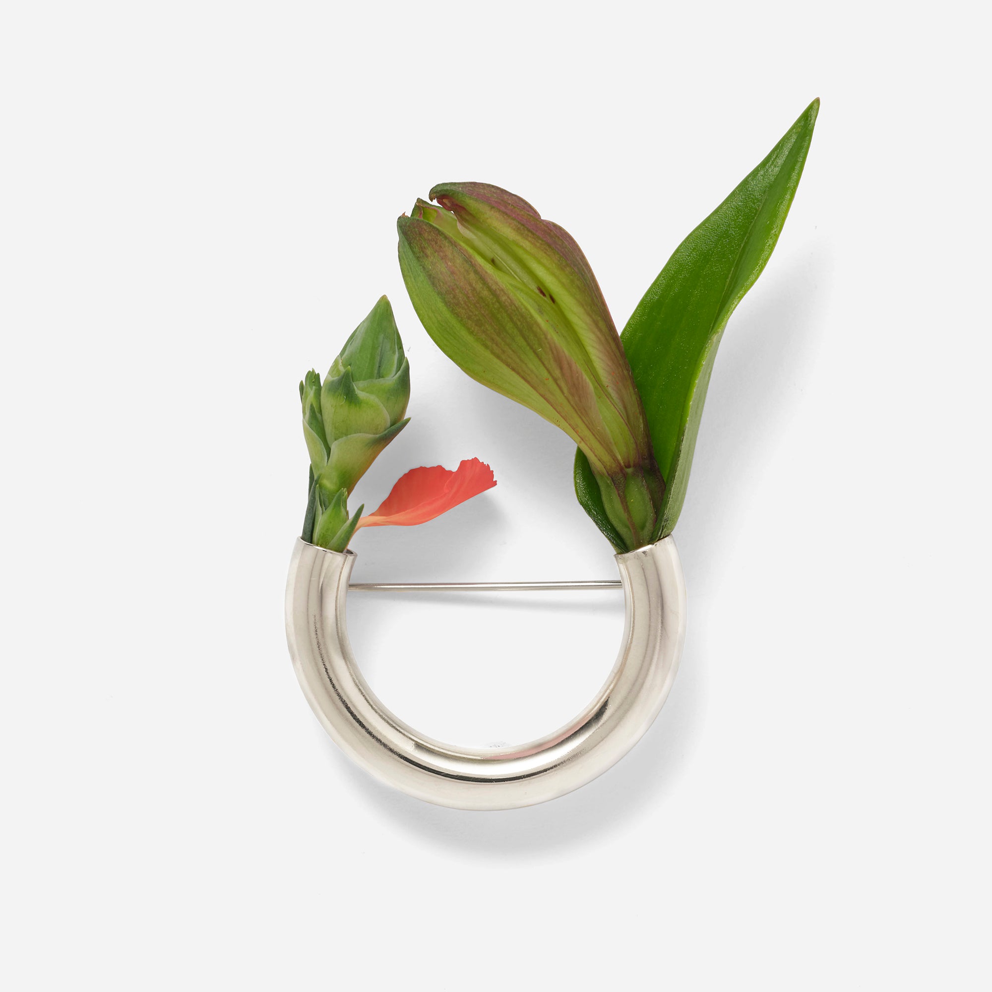 Botanical Brooch- Silver Composition 2