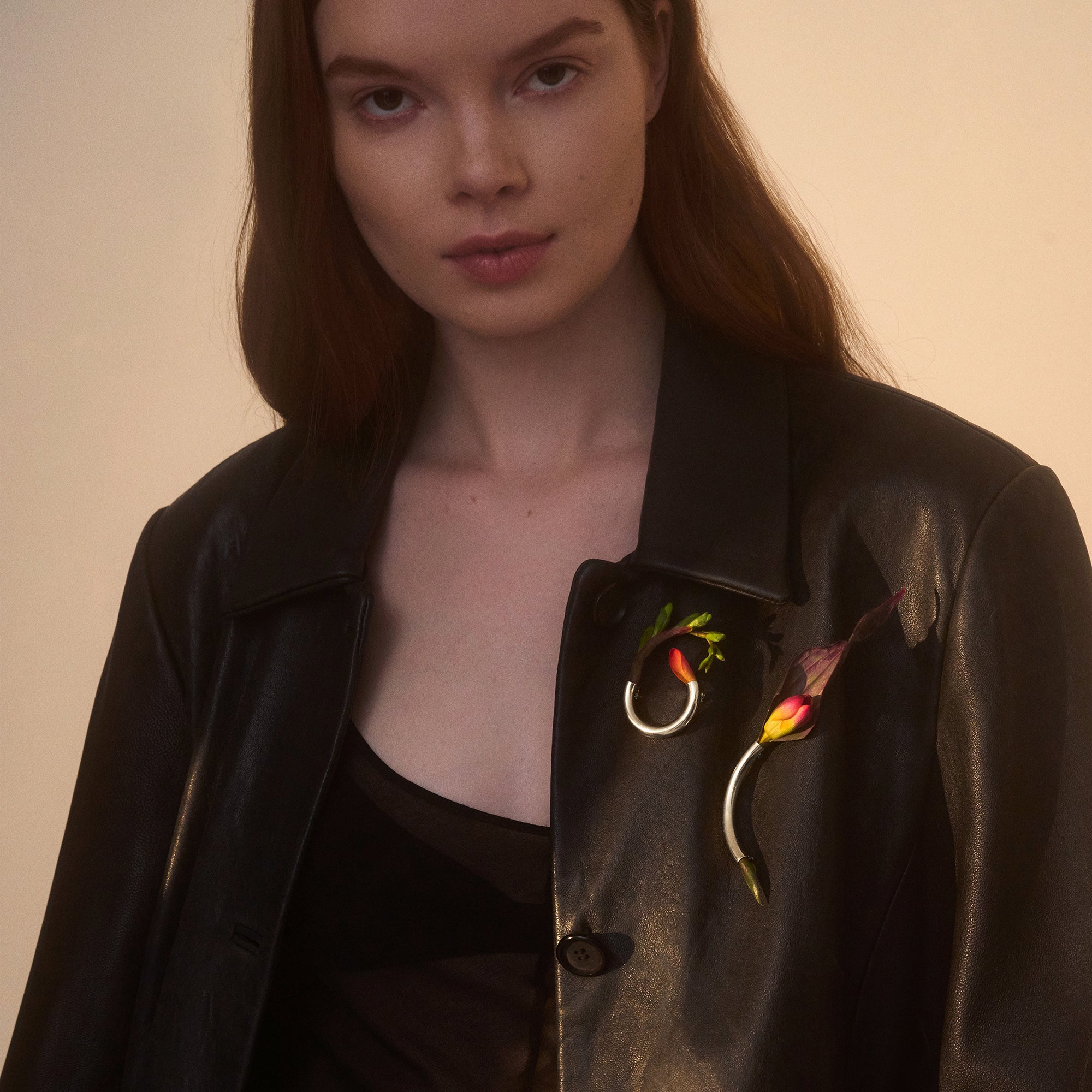 Botanical Brooch- Silver Composition 5