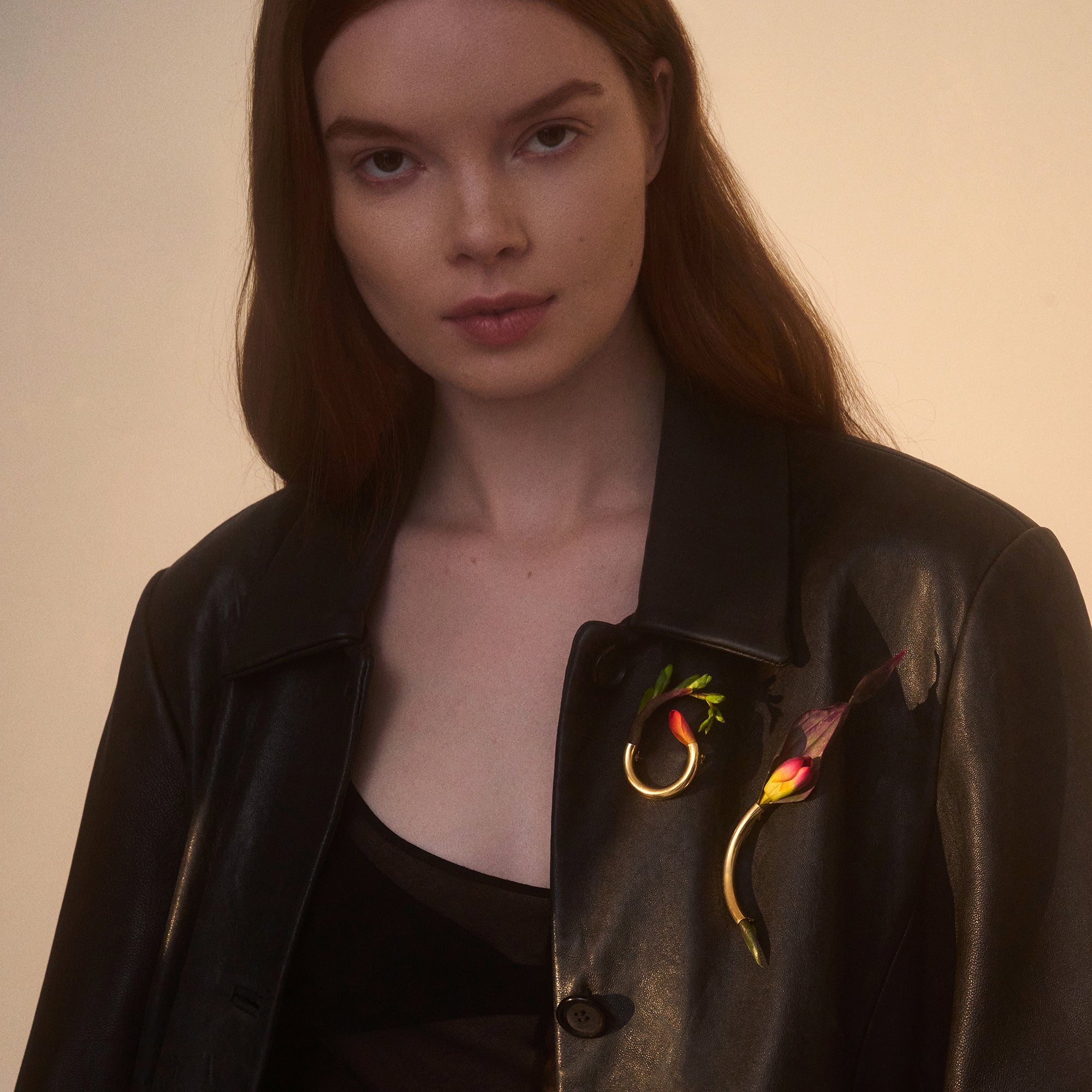 Botanical Brooch- Gold Composition 2