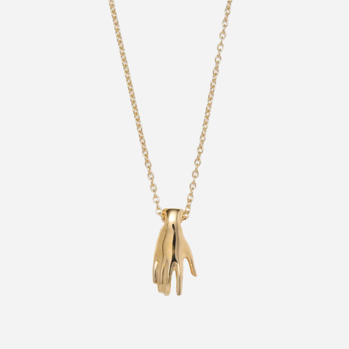 Hand Necklace in Gold