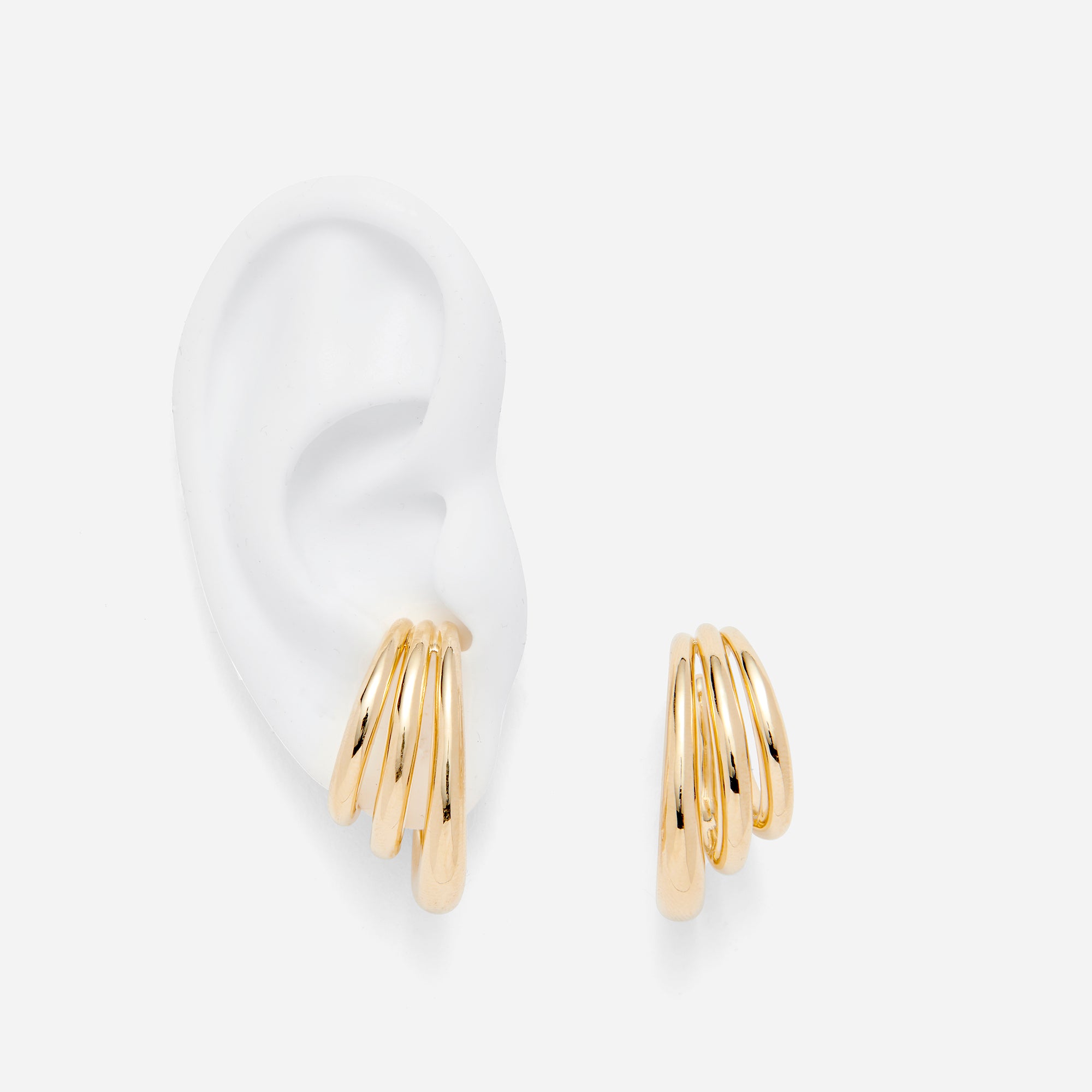 Triple Lair Ear Cuffs in Gold