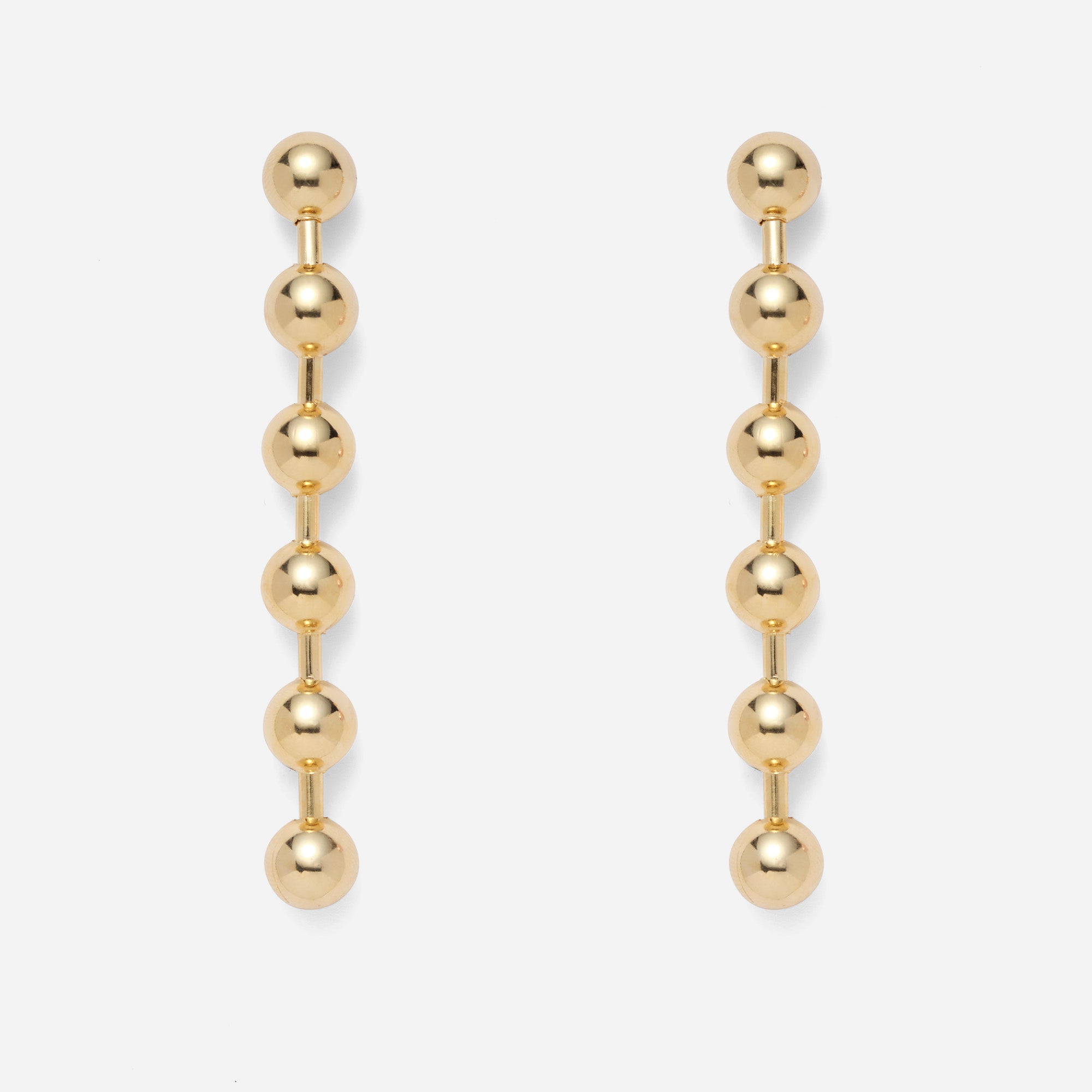 Ball Chain Earrings in Gold