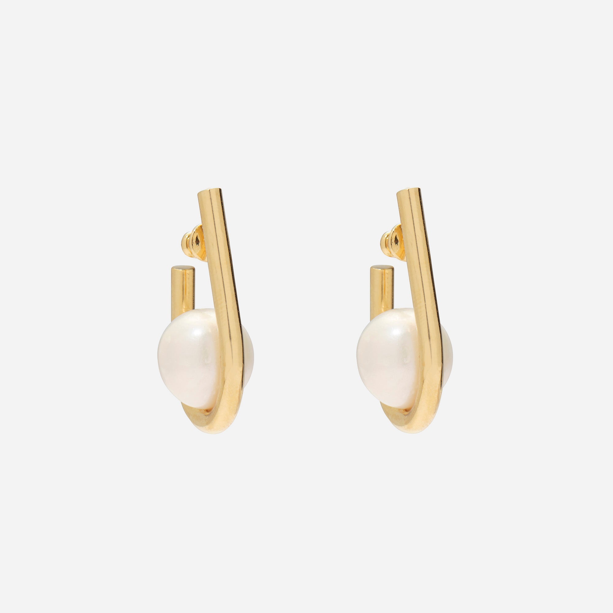 Chaise Earrings in Gold