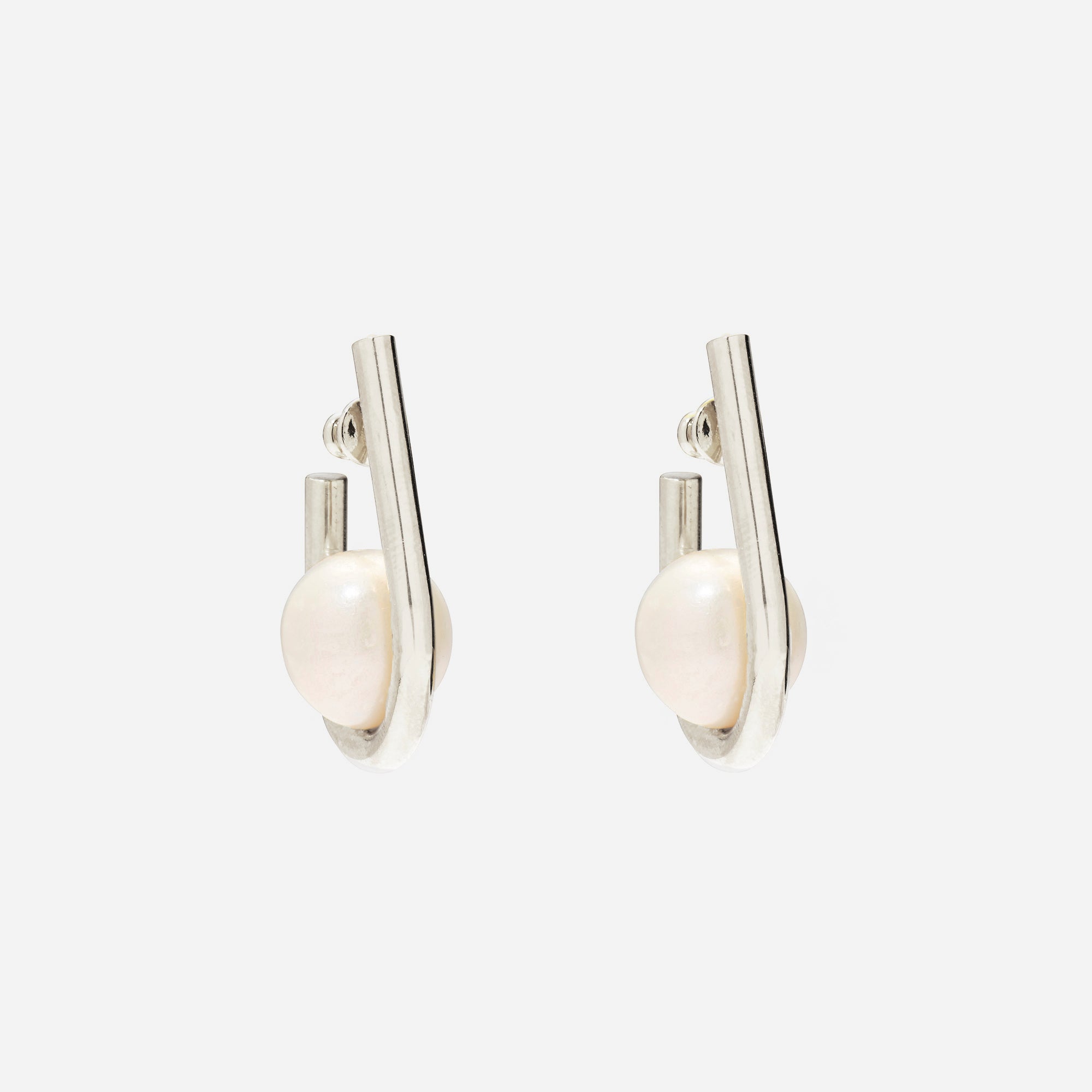 Chaise Earrings in Silver