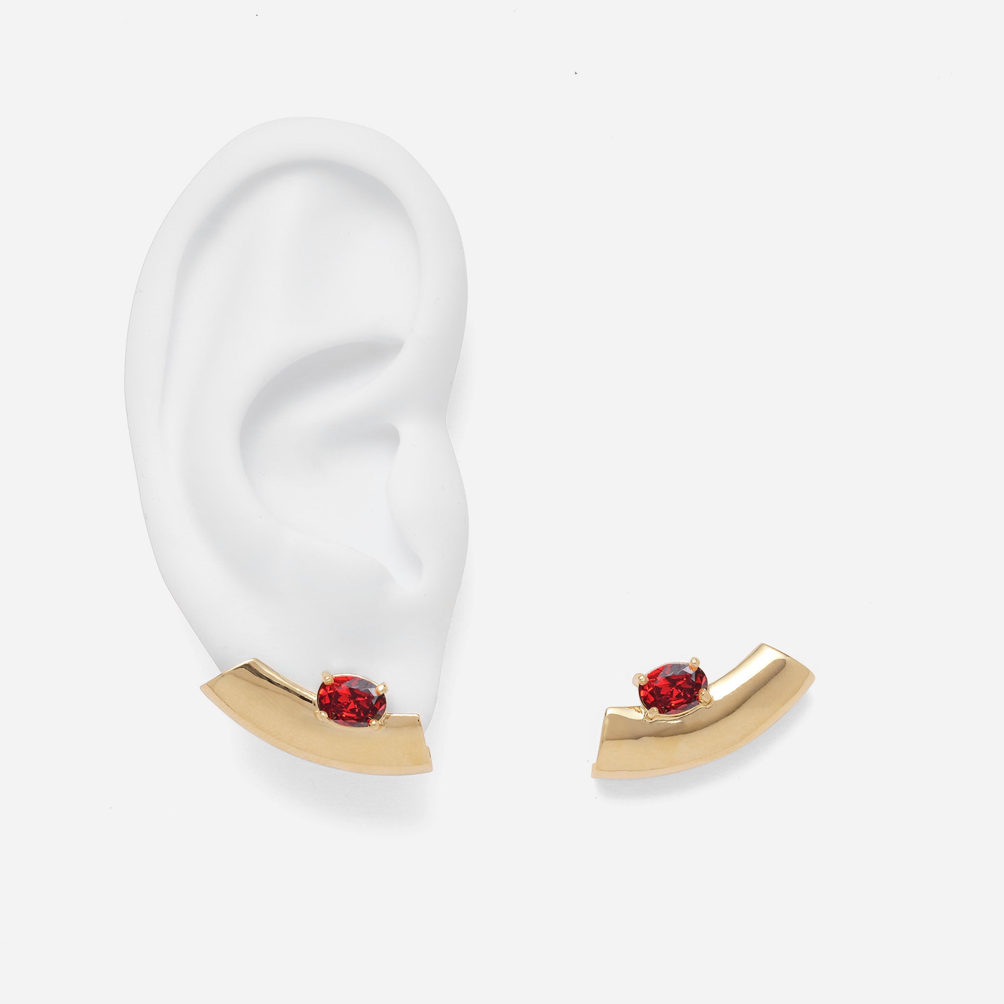 Contour Earrings in Gold