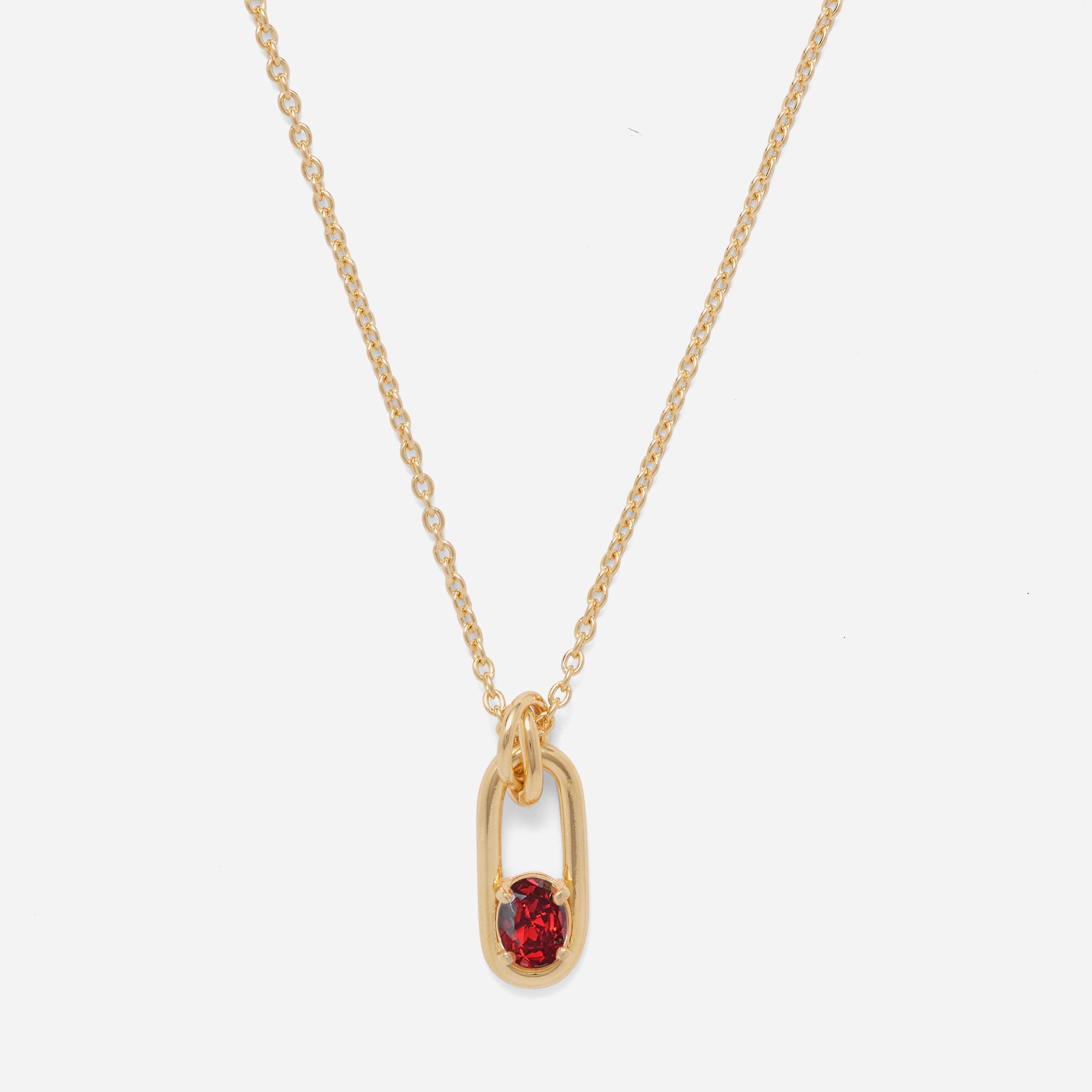 Gem Link Necklace in Gold
