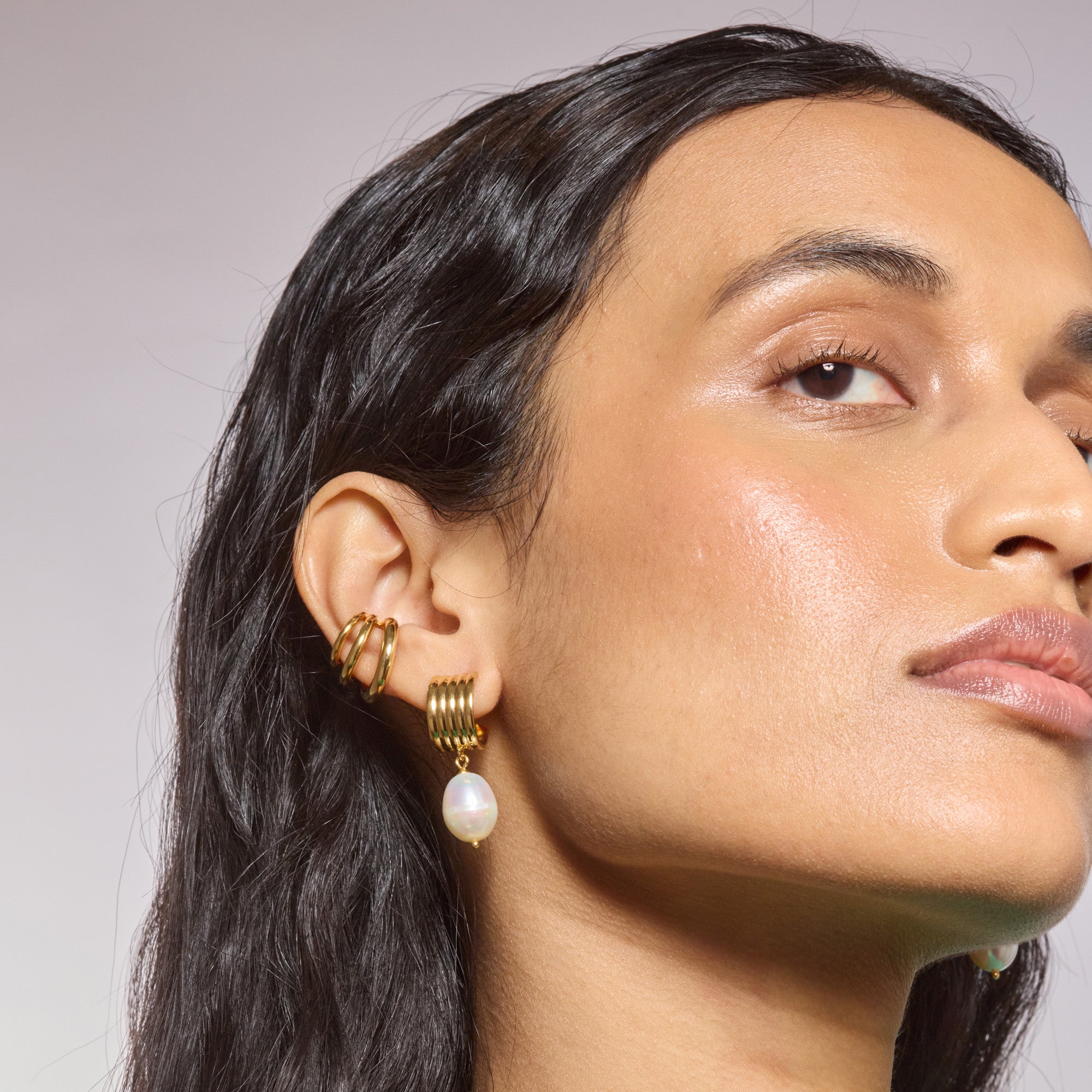 Triple Ear Cuff in Gold