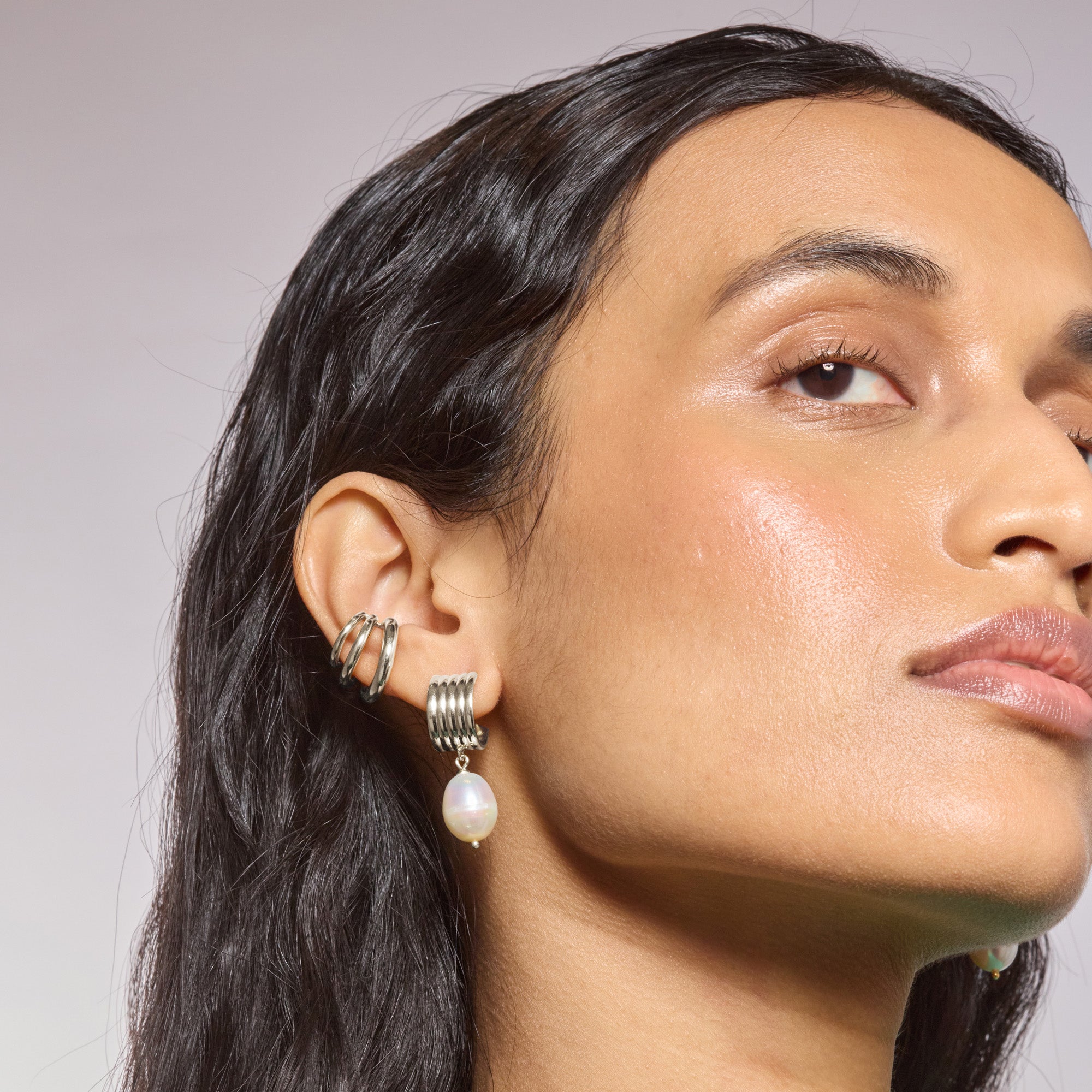 Triple Ear Cuff in Silver