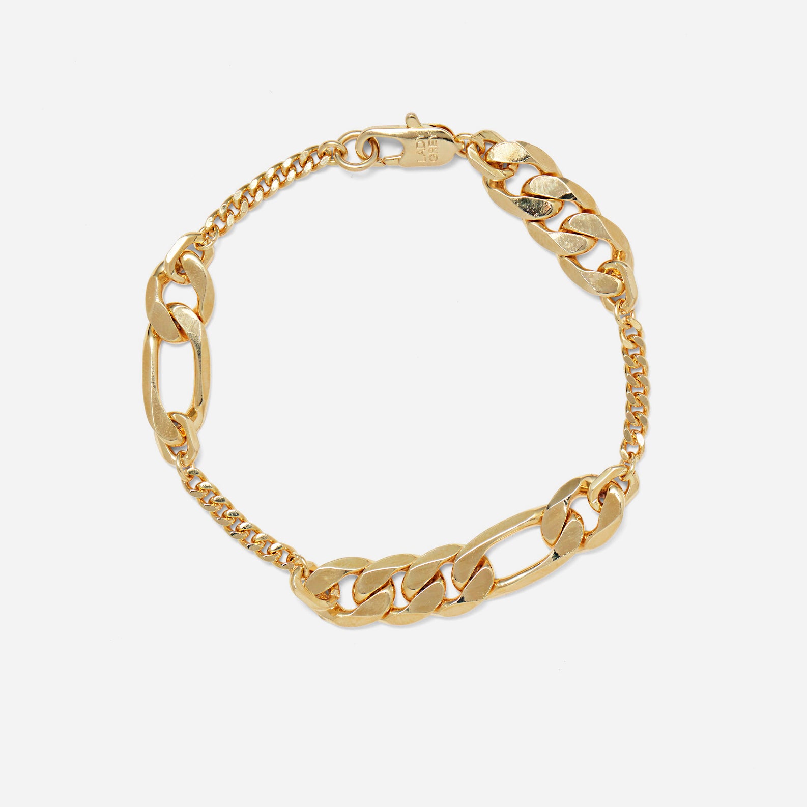 Large Trace Bracelet in Gold