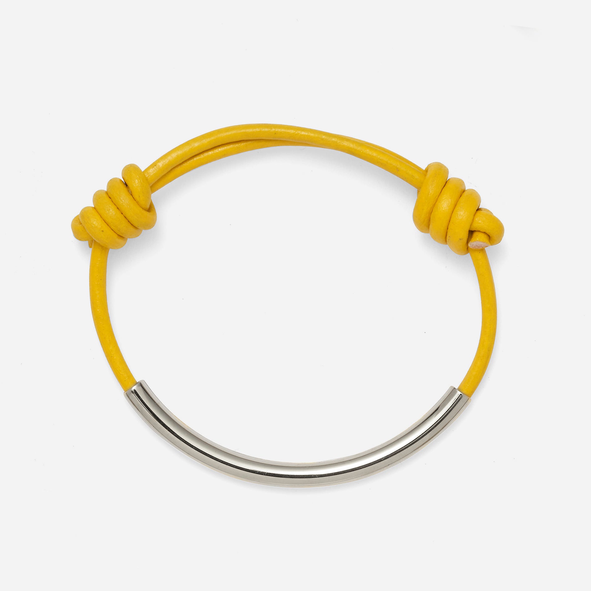 Leather Bond Bracelet in Silver