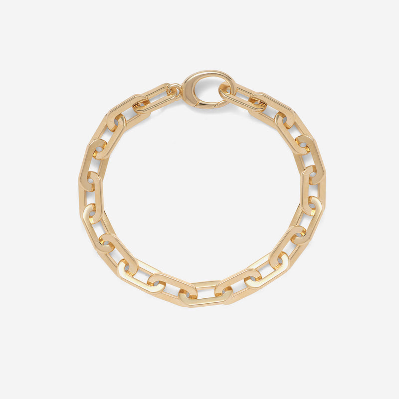 Octagon Chain Bracelet in Gold