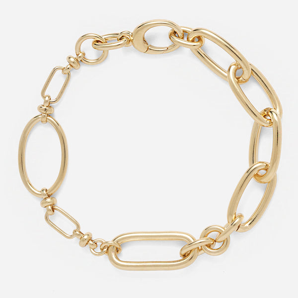 Oval Collage Bracelet in Gold