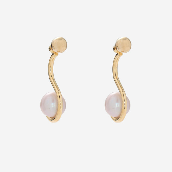 Pearl Ivy Earrings in Gold