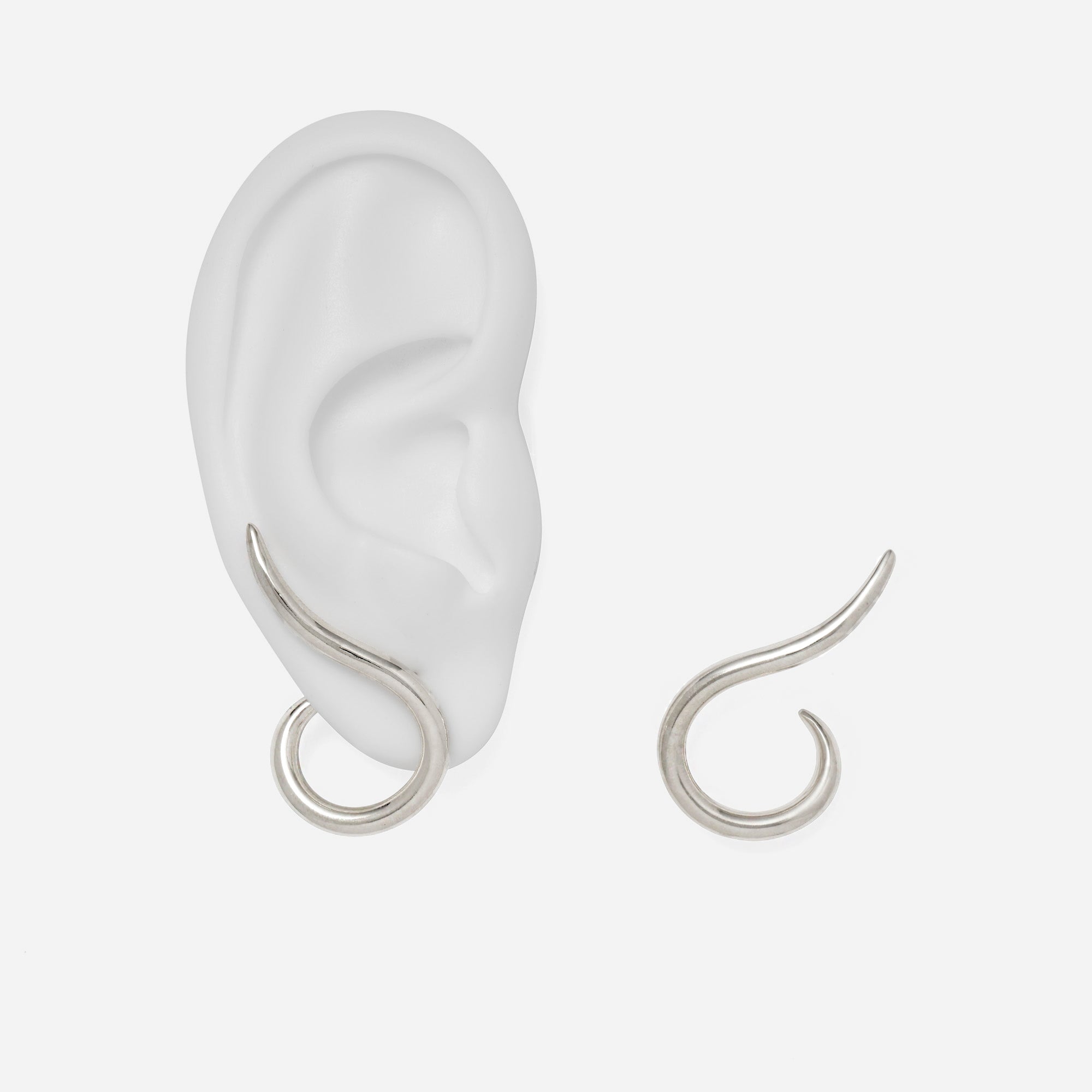 Spindle Earrings in Silver