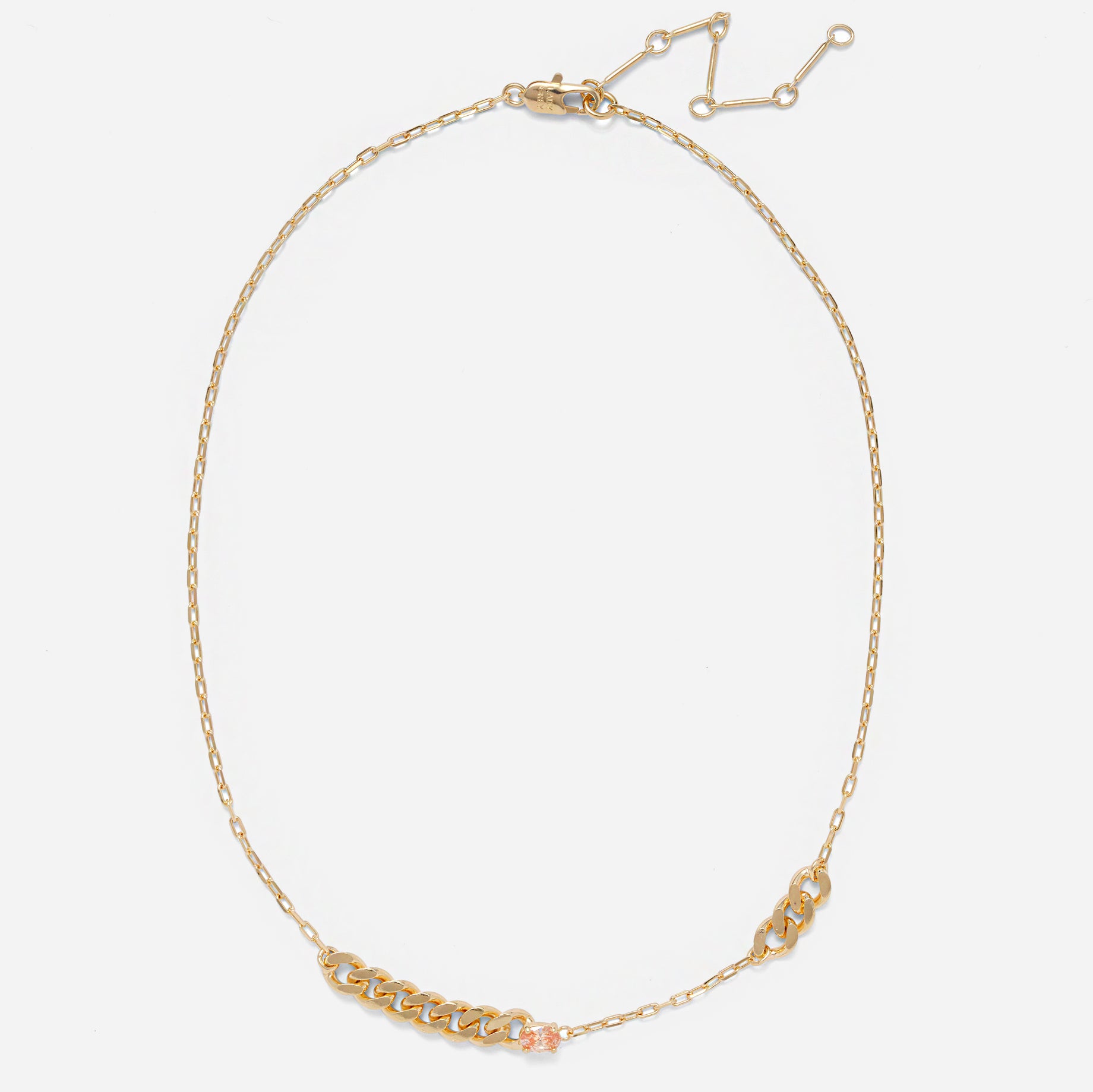 Trace Necklace with Zircon in Gold