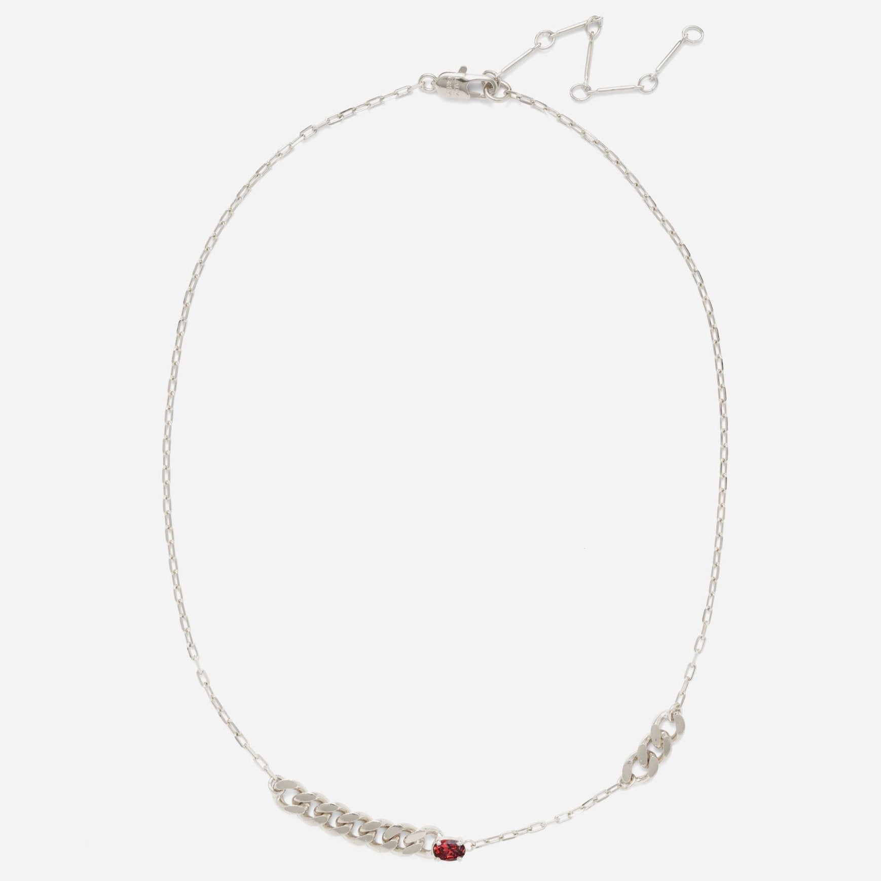 Trace Necklace with Zircon in Silver