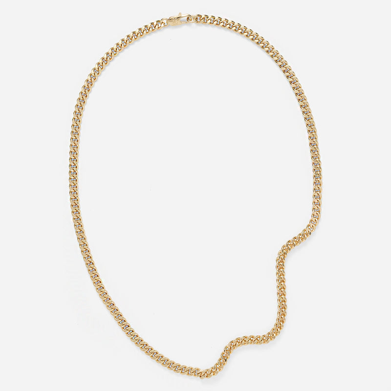 Wave Chain Necklace in Gold