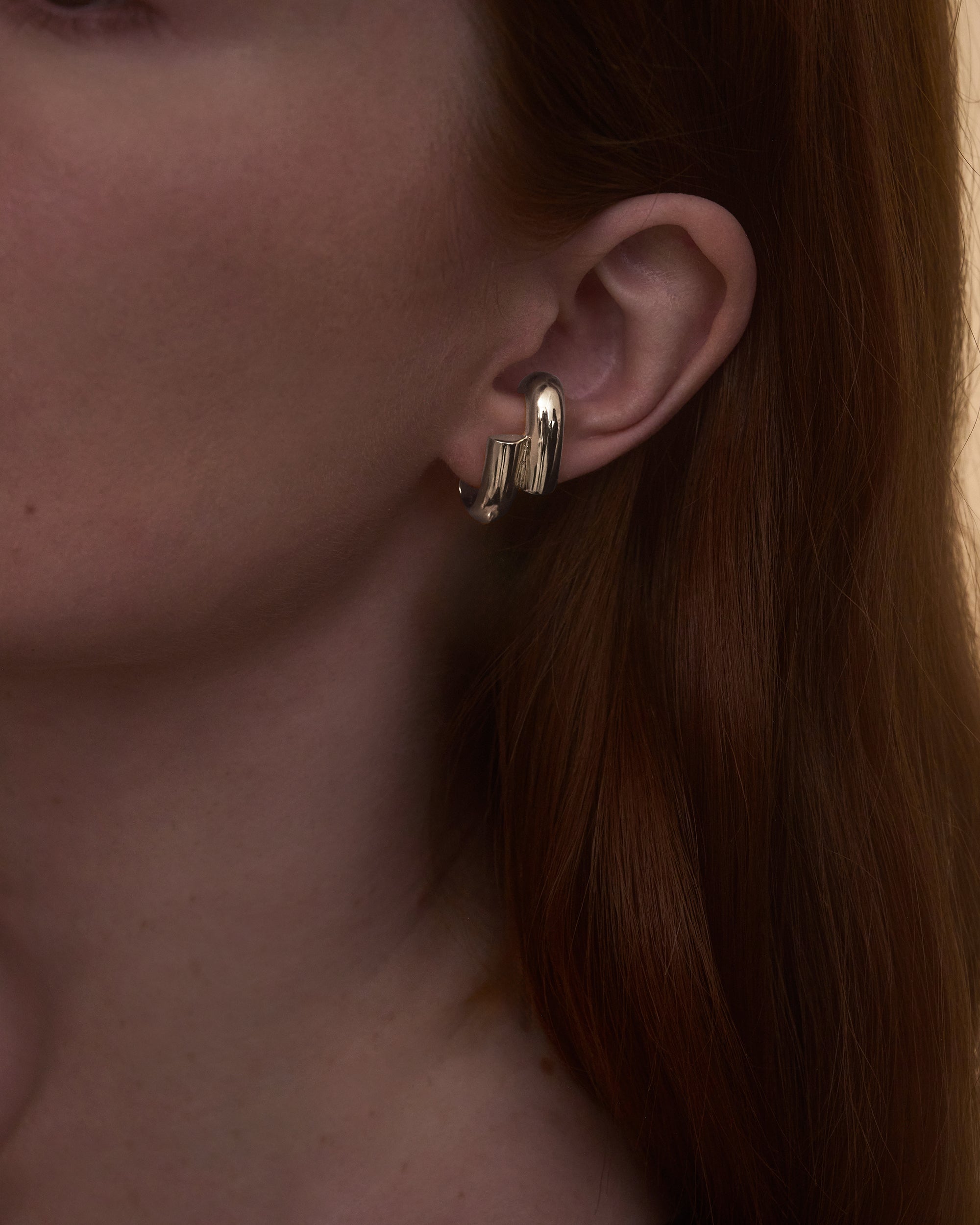Shift Earrings in Silver