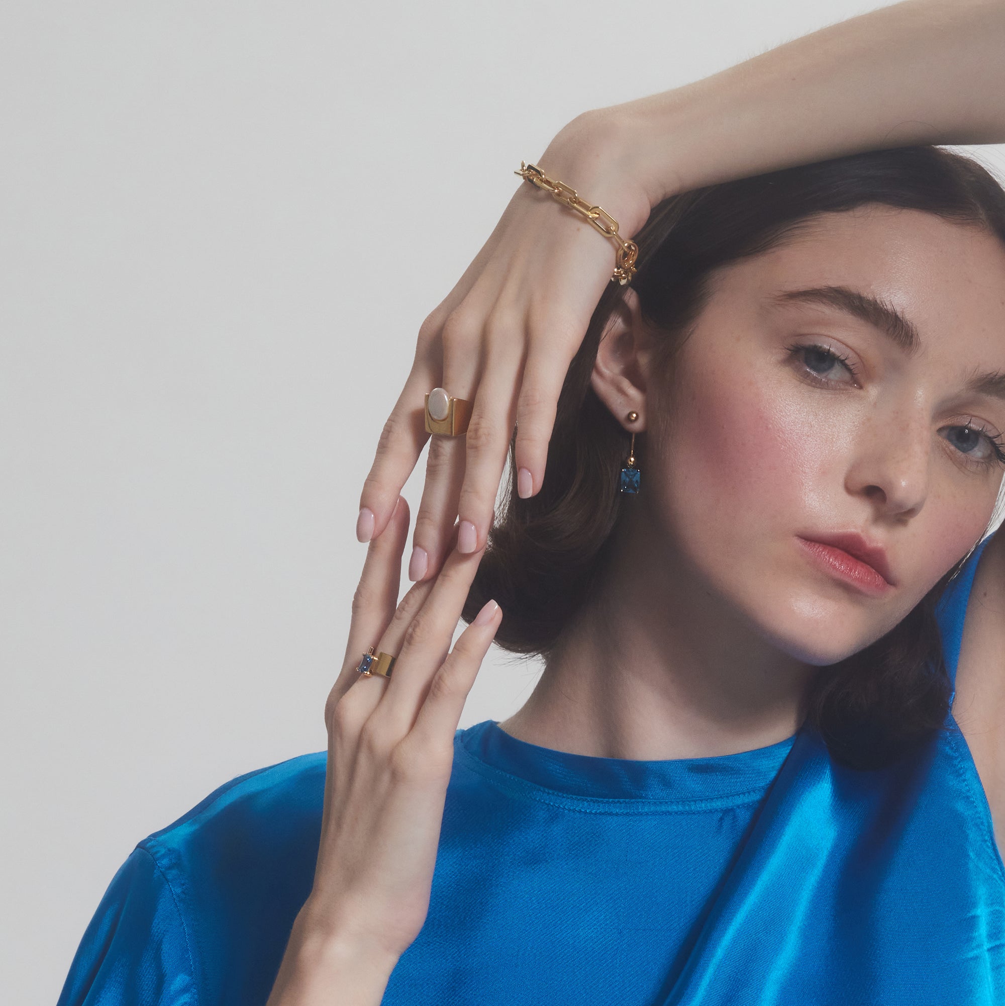 Octagon Chain Bracelet in Gold