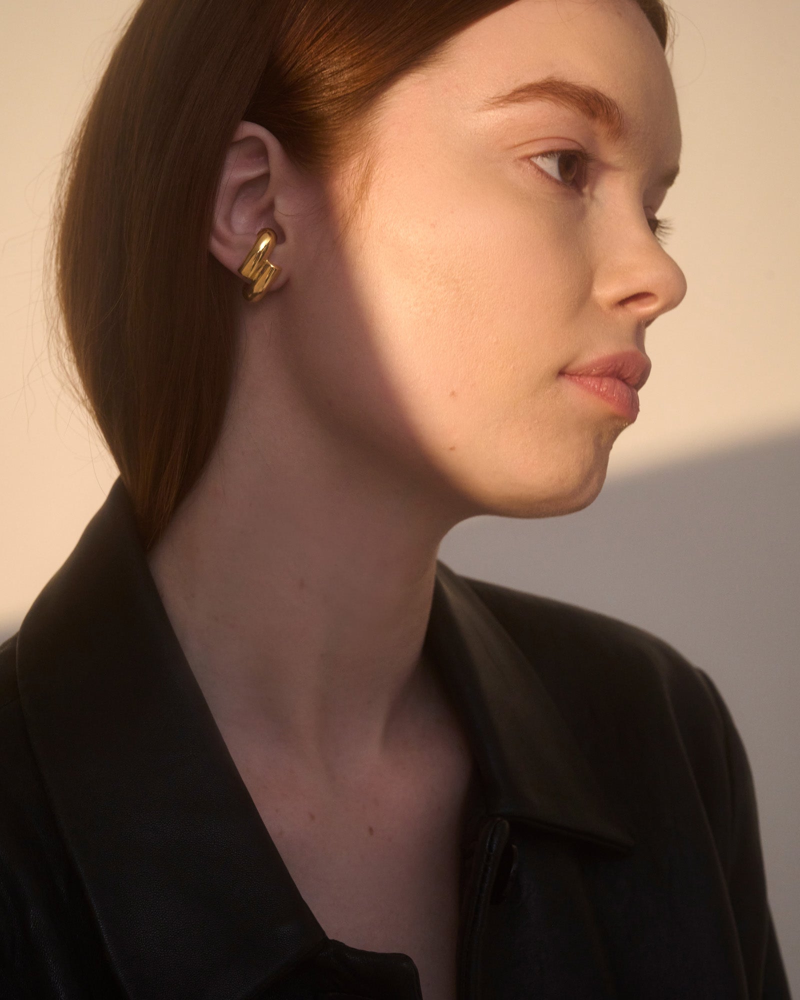 Shift Earrings in Gold