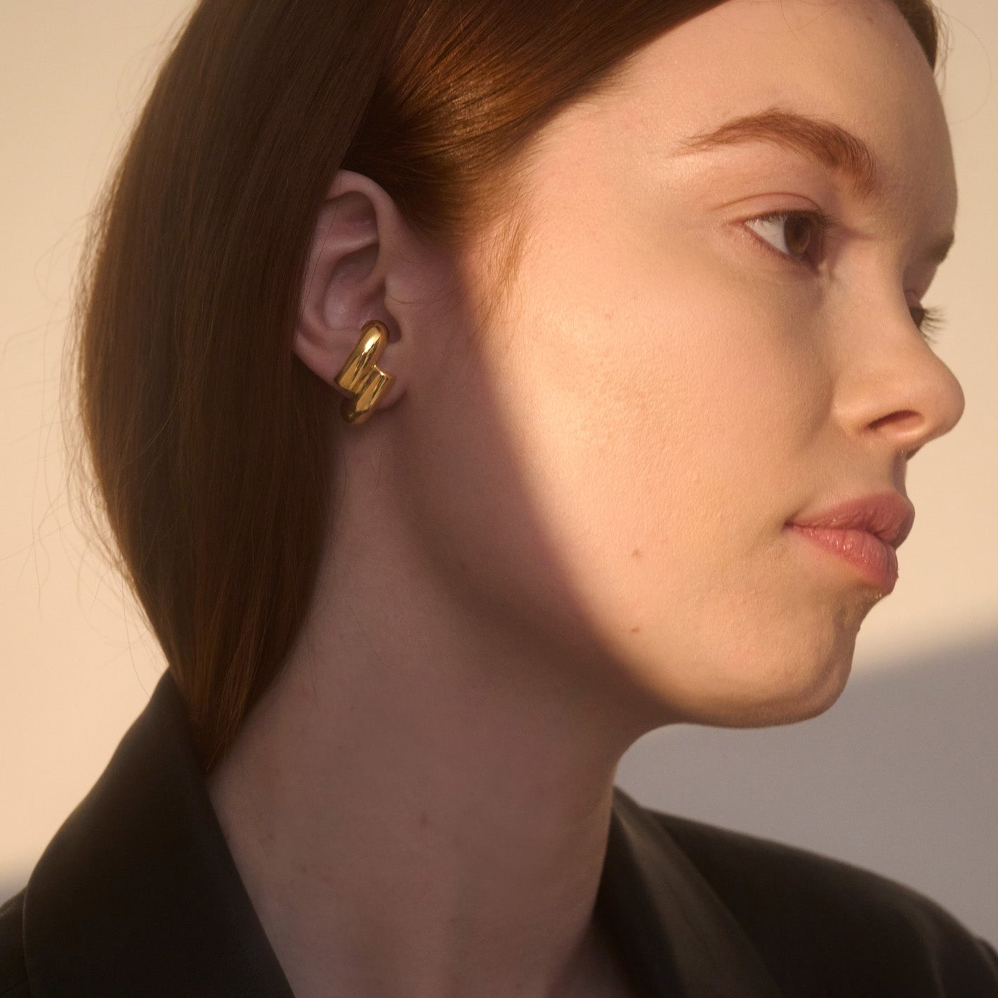 Shift Earrings in Gold