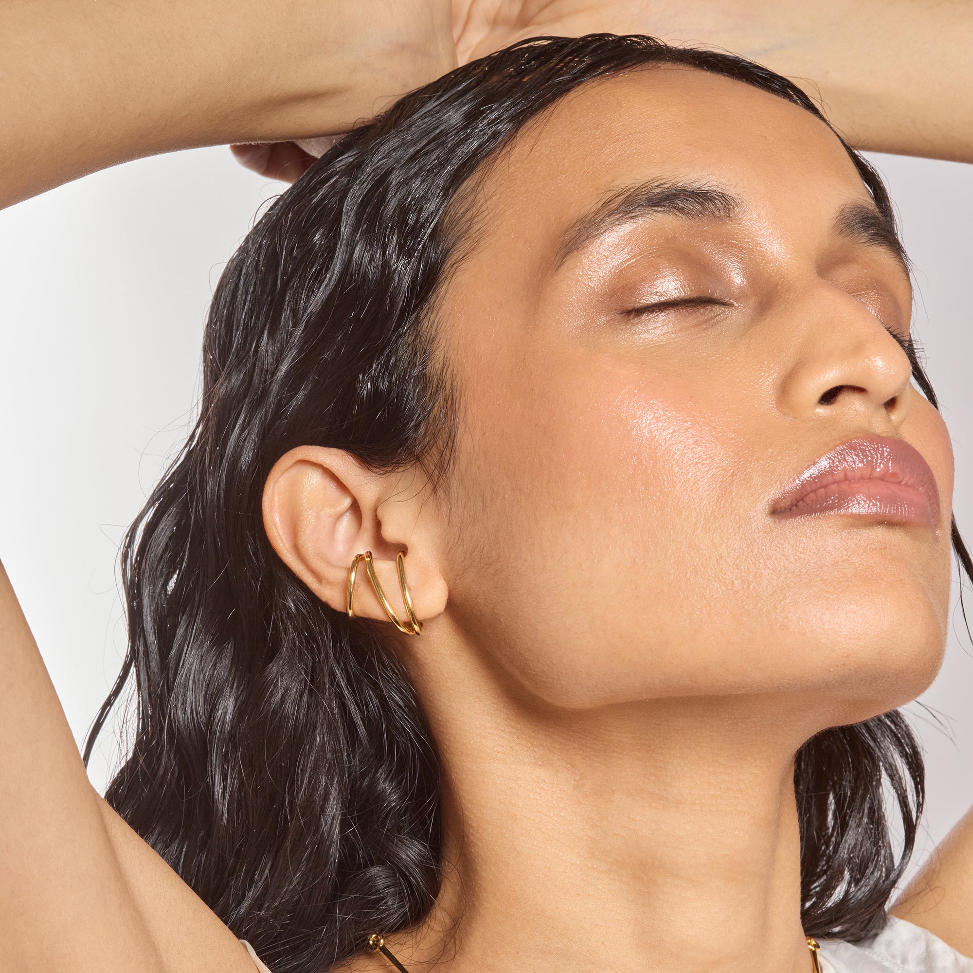 Tilt Earrings in Gold