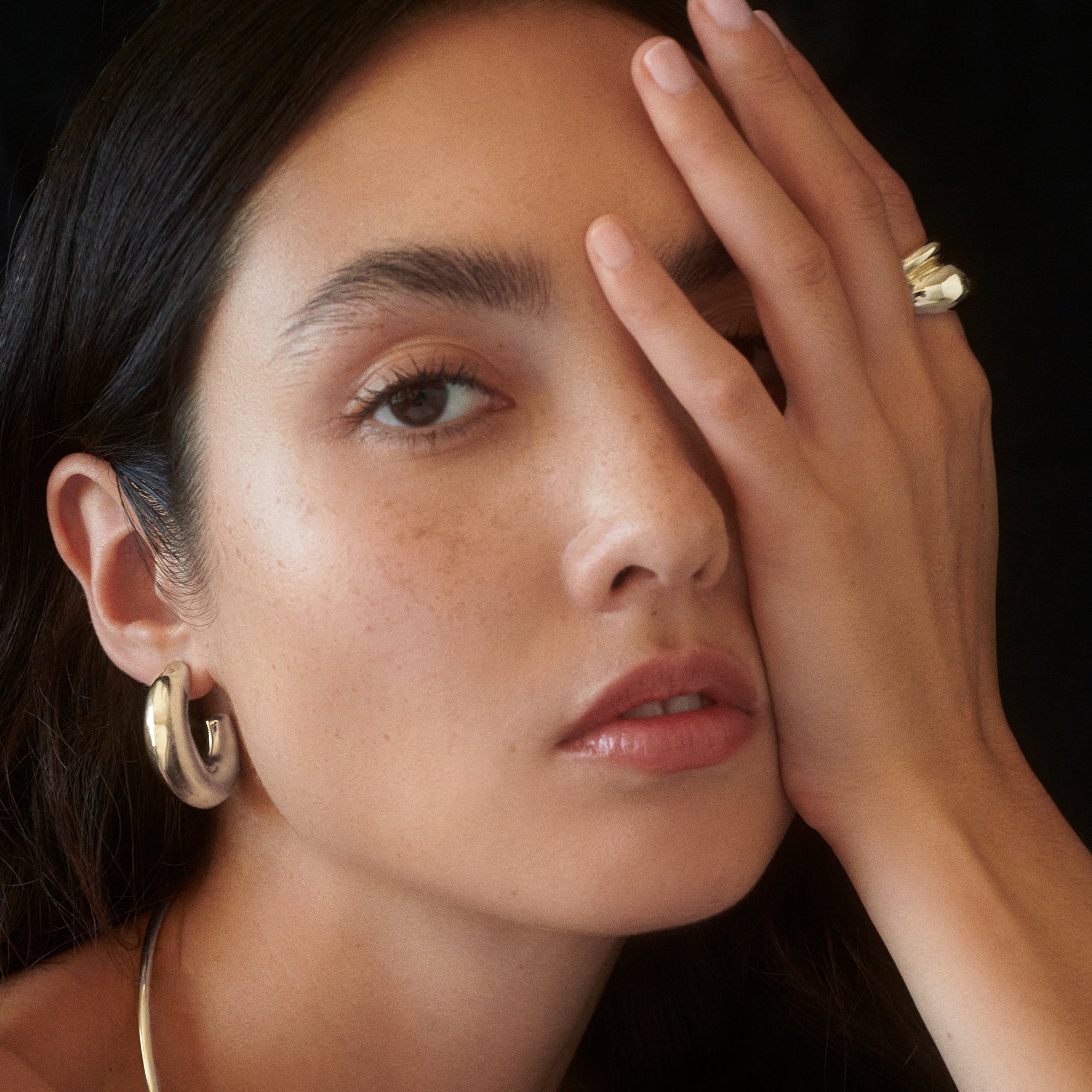 Bubble Hoops in Silver