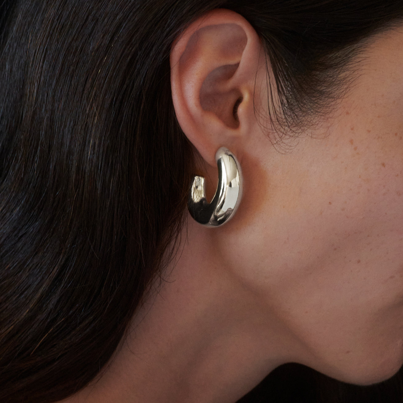 Bubble Hoops in Silver