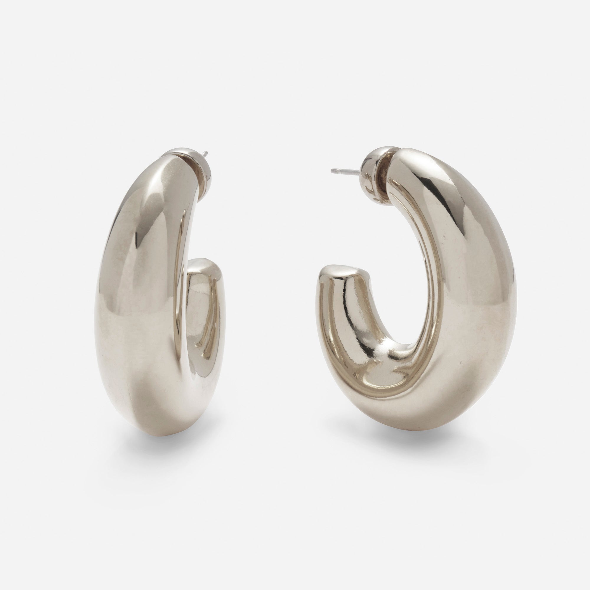 Lady Grey Bubble Hoops in Silver