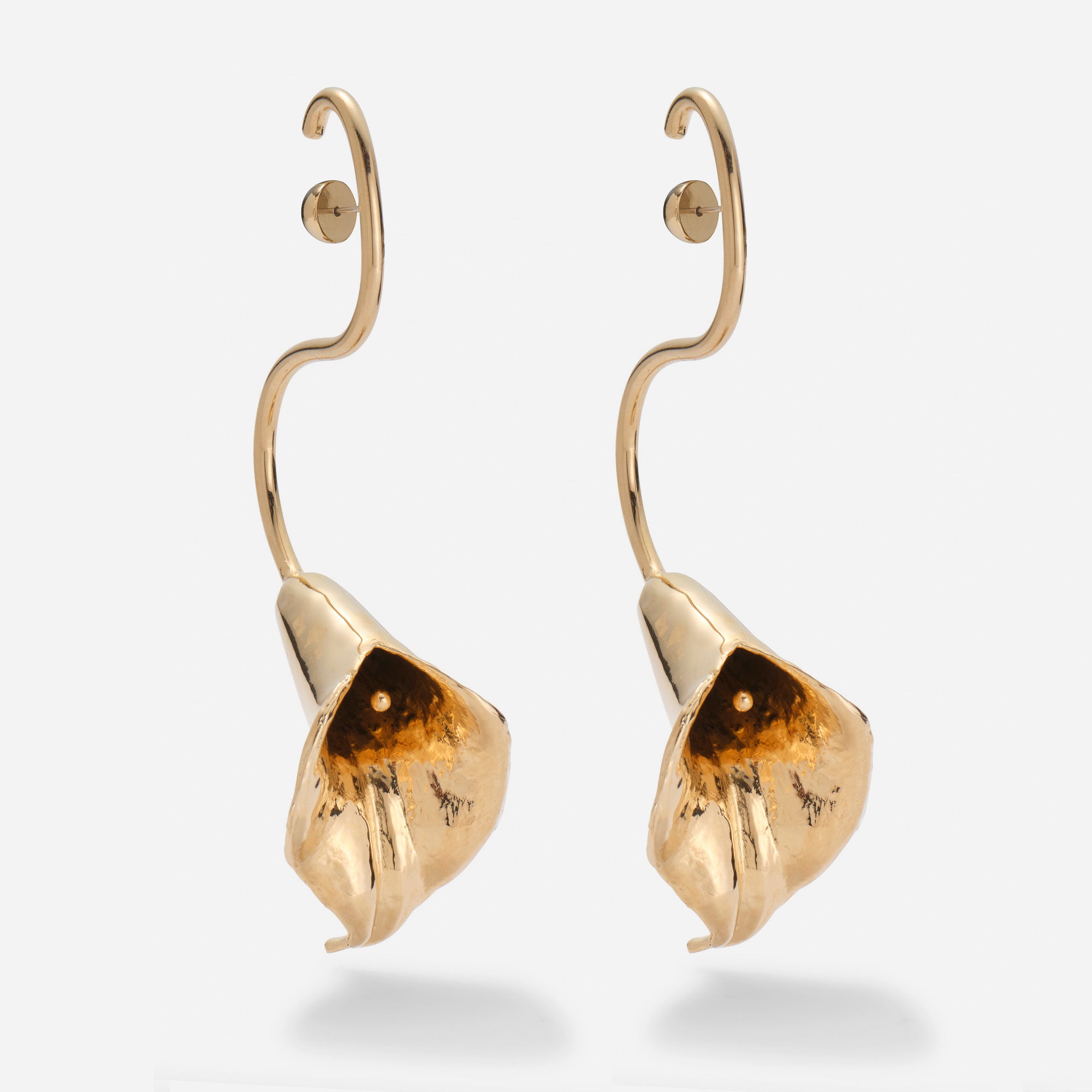 Lady Grey Calla Lily Statement Earrings