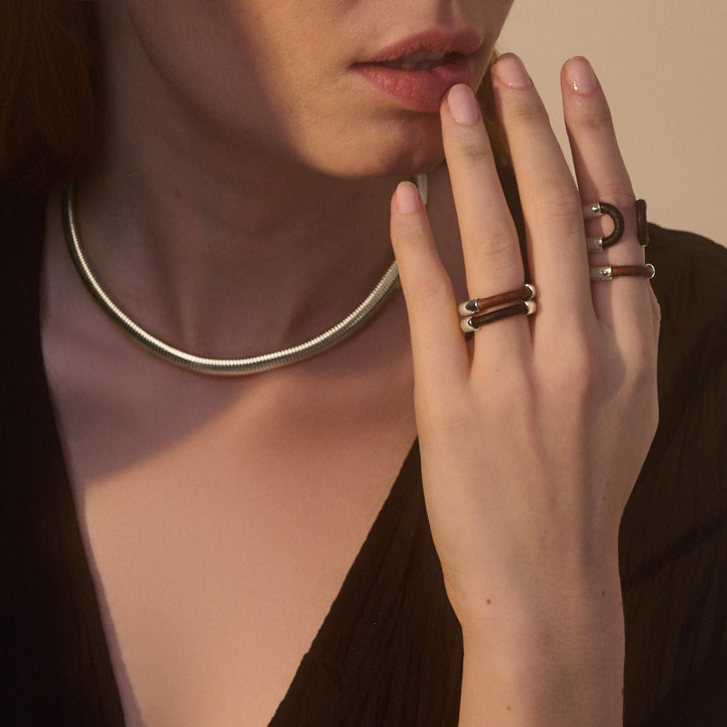 Cobra Necklace in Silver