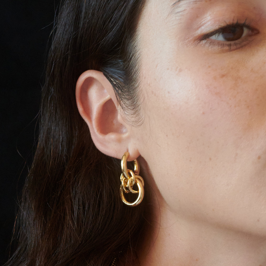 Maille Earrings in Gold