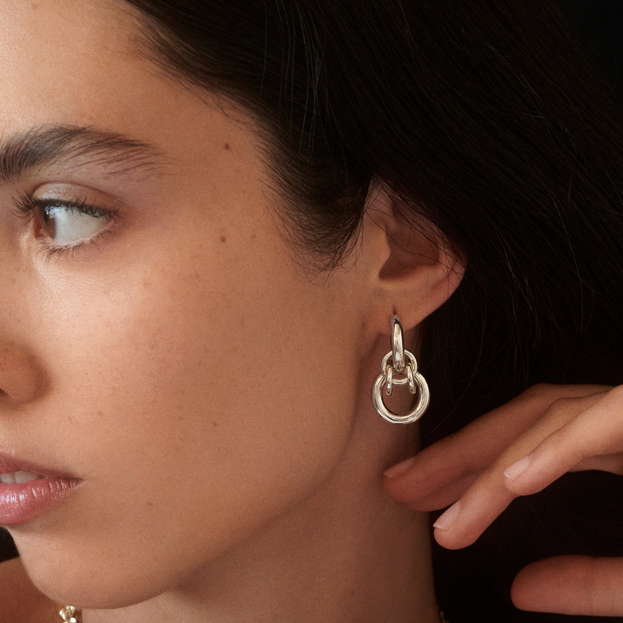 Maille Earrings in Silver