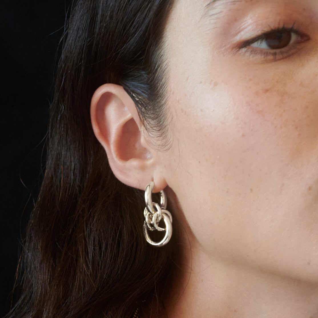 Maille Earrings in Silver