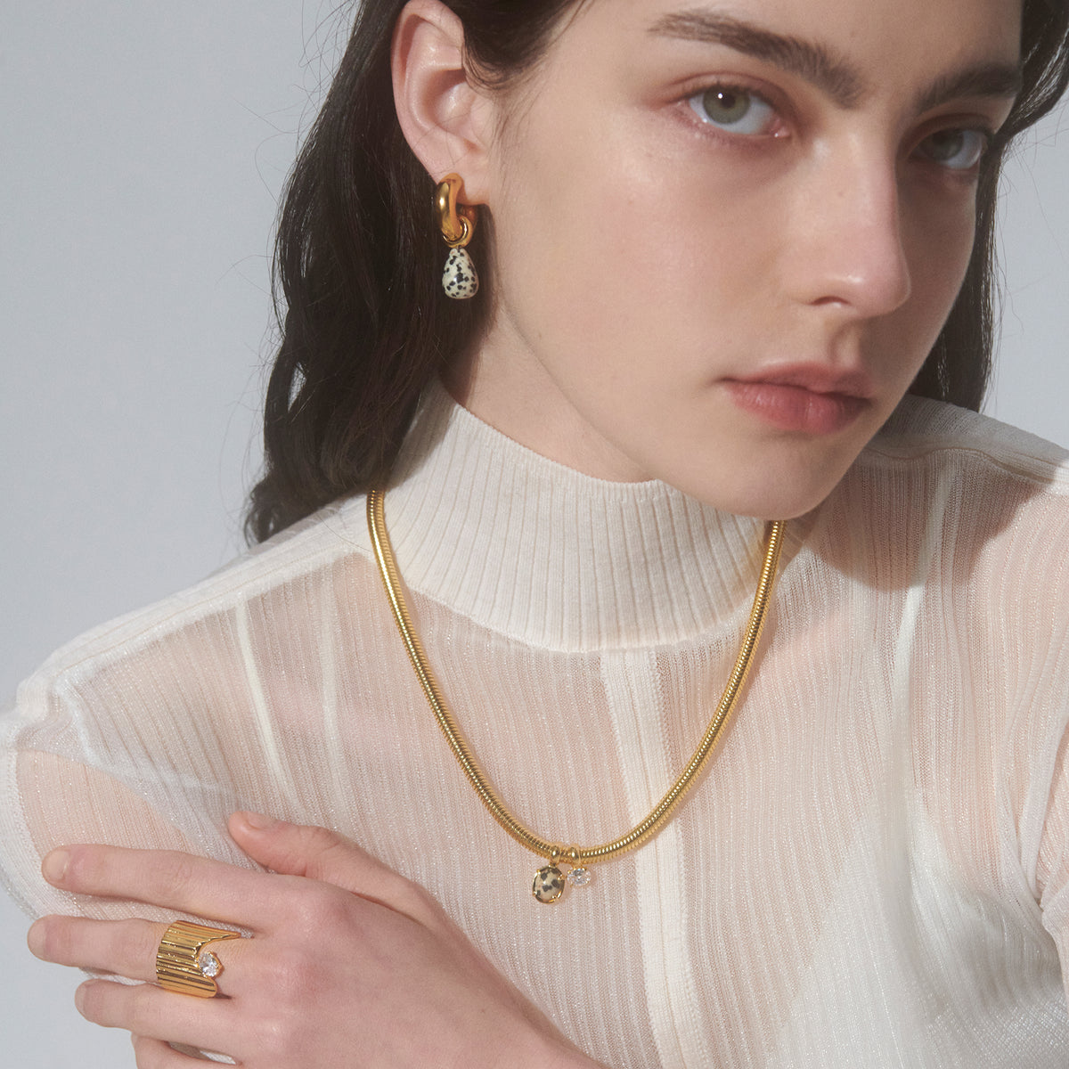 Nessa Necklace in Gold
