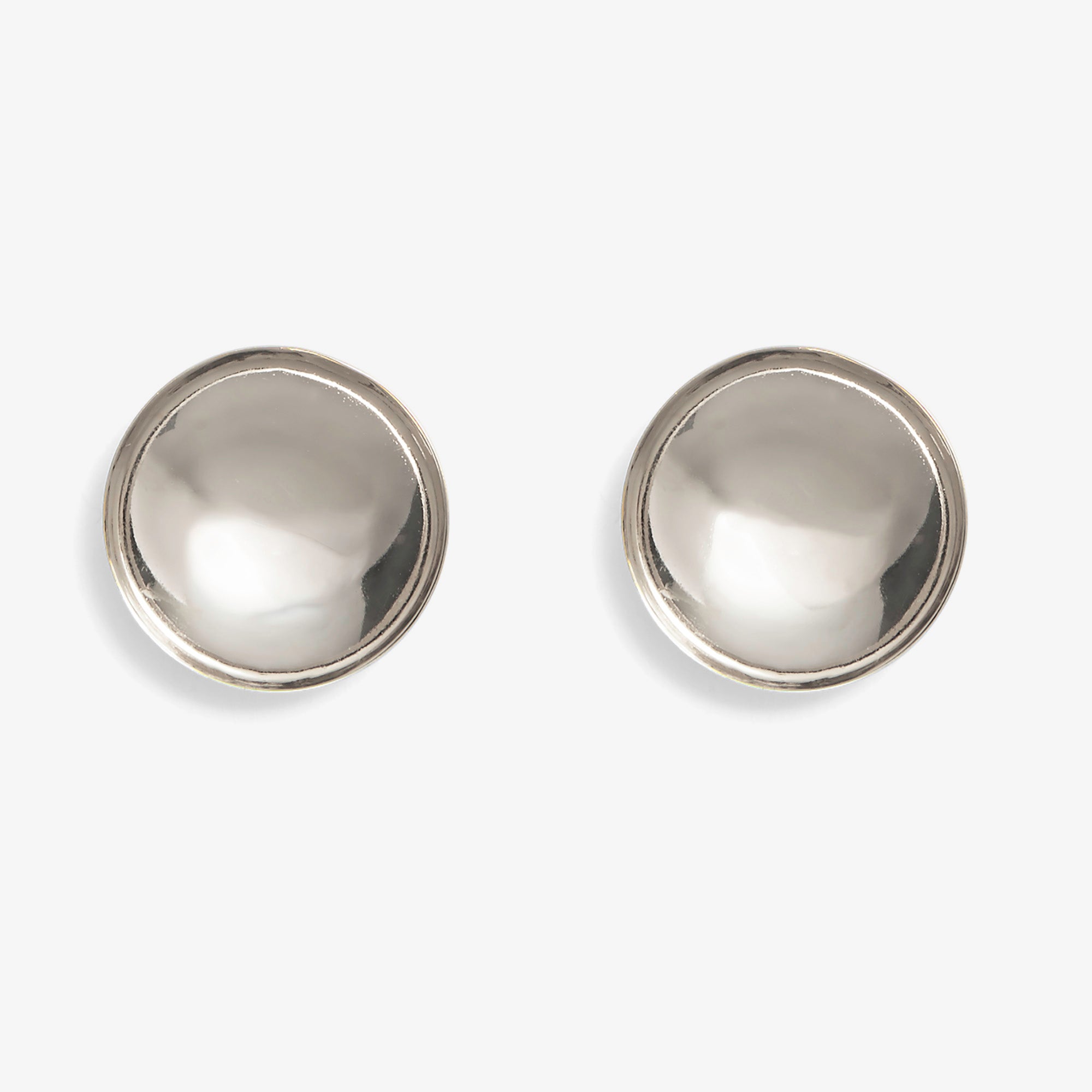 Saucer Earrings in Silver