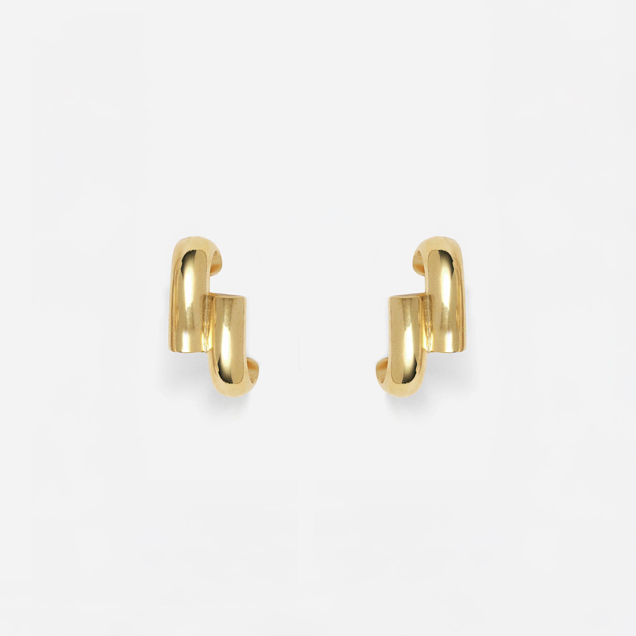 Shift Earrings in Gold