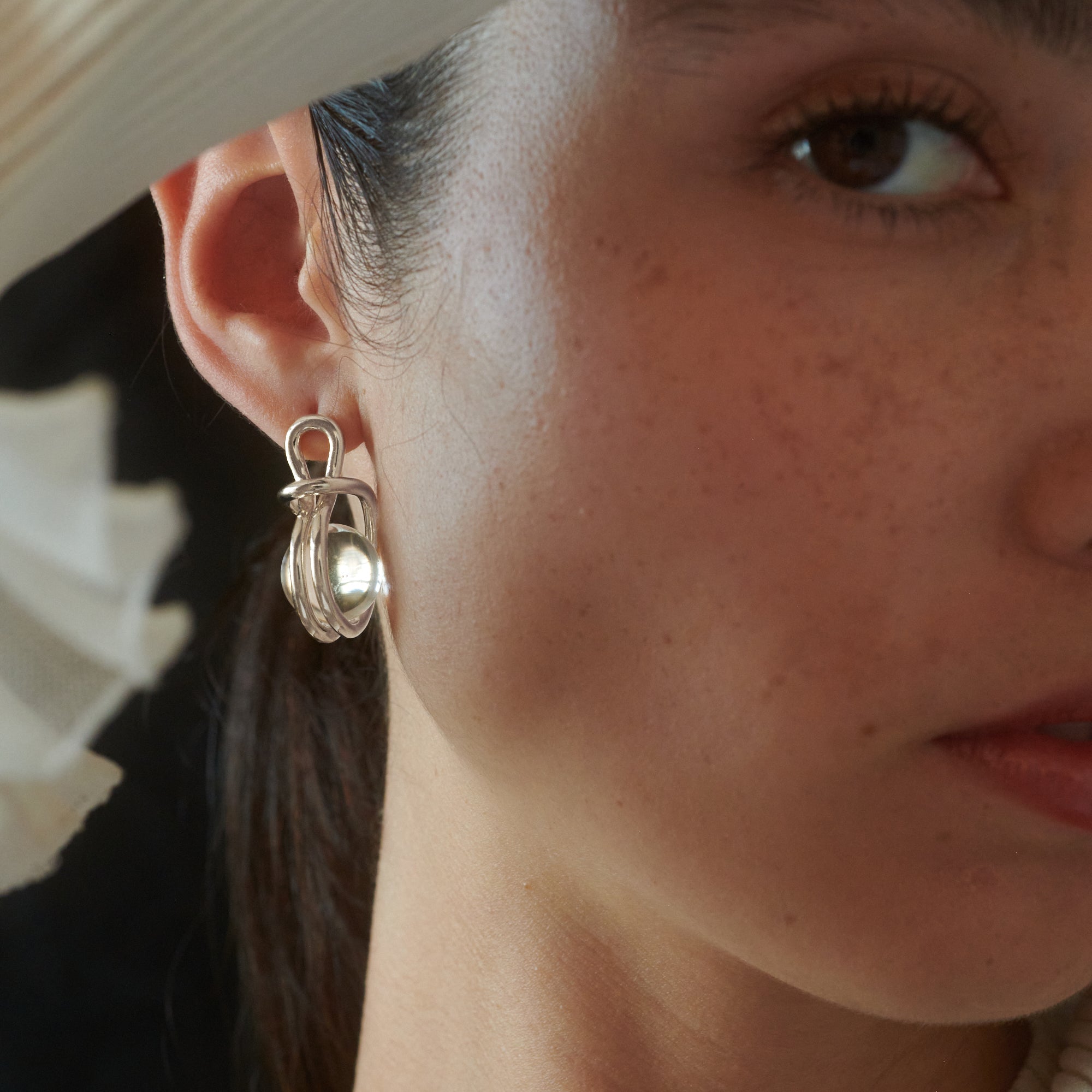 Sling Earrings in Silver