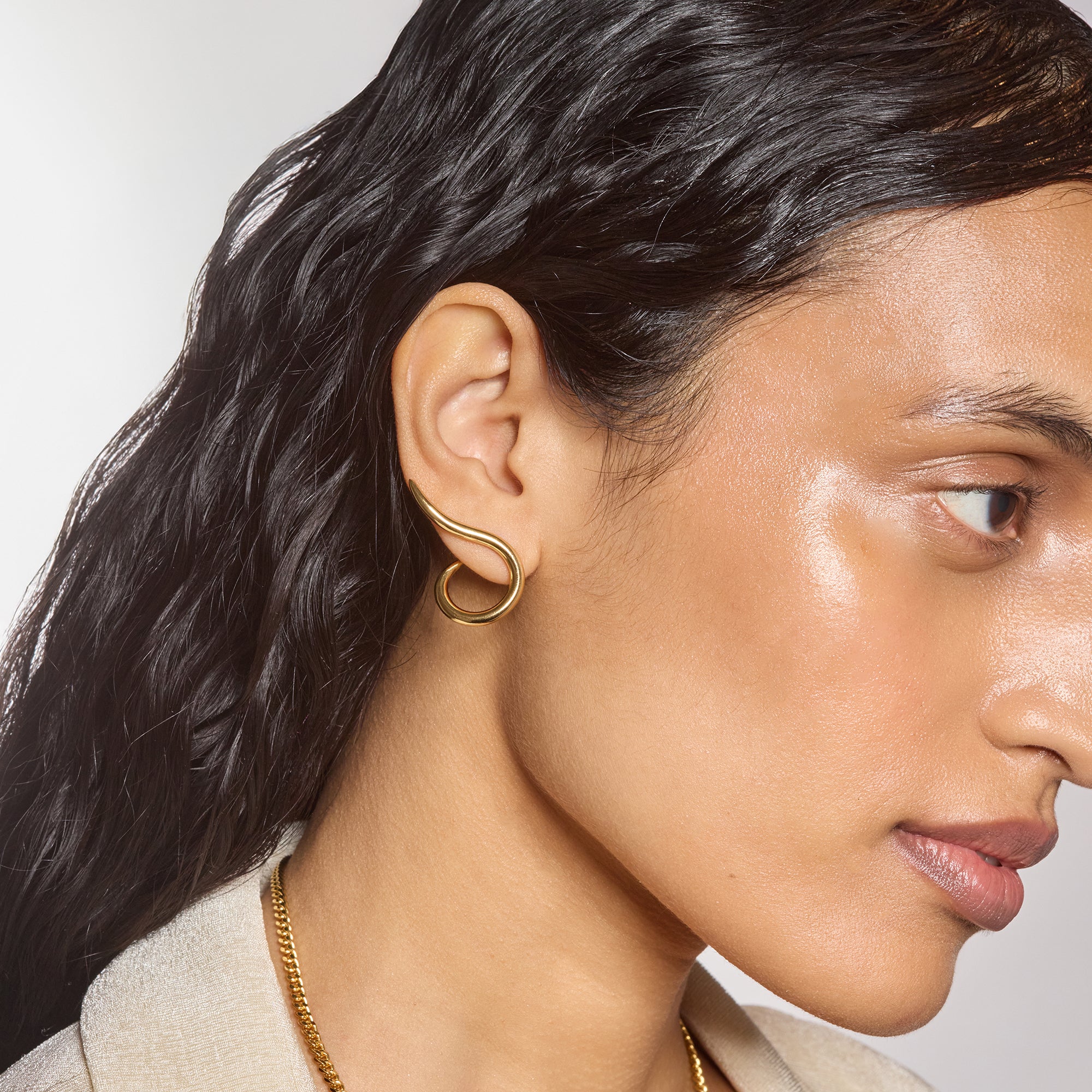 Spindle Earrings in Gold