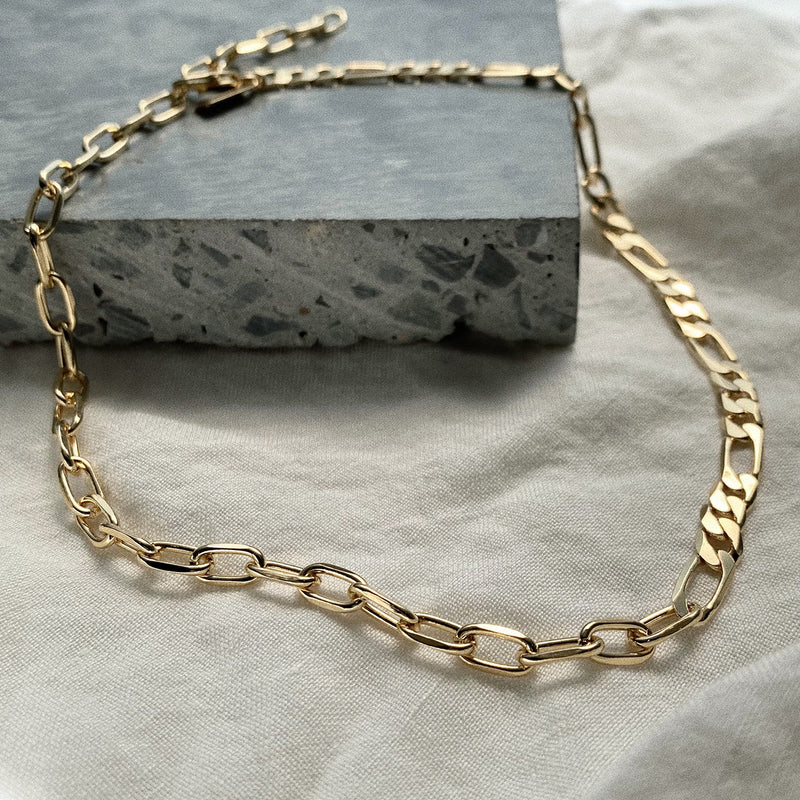 50/50 Necklace in Gold