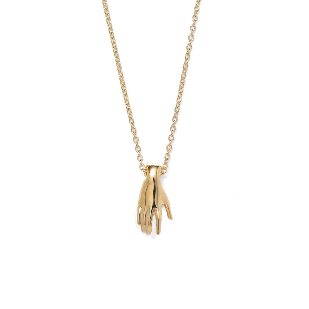 Hand Necklace in Gold – Lady Grey