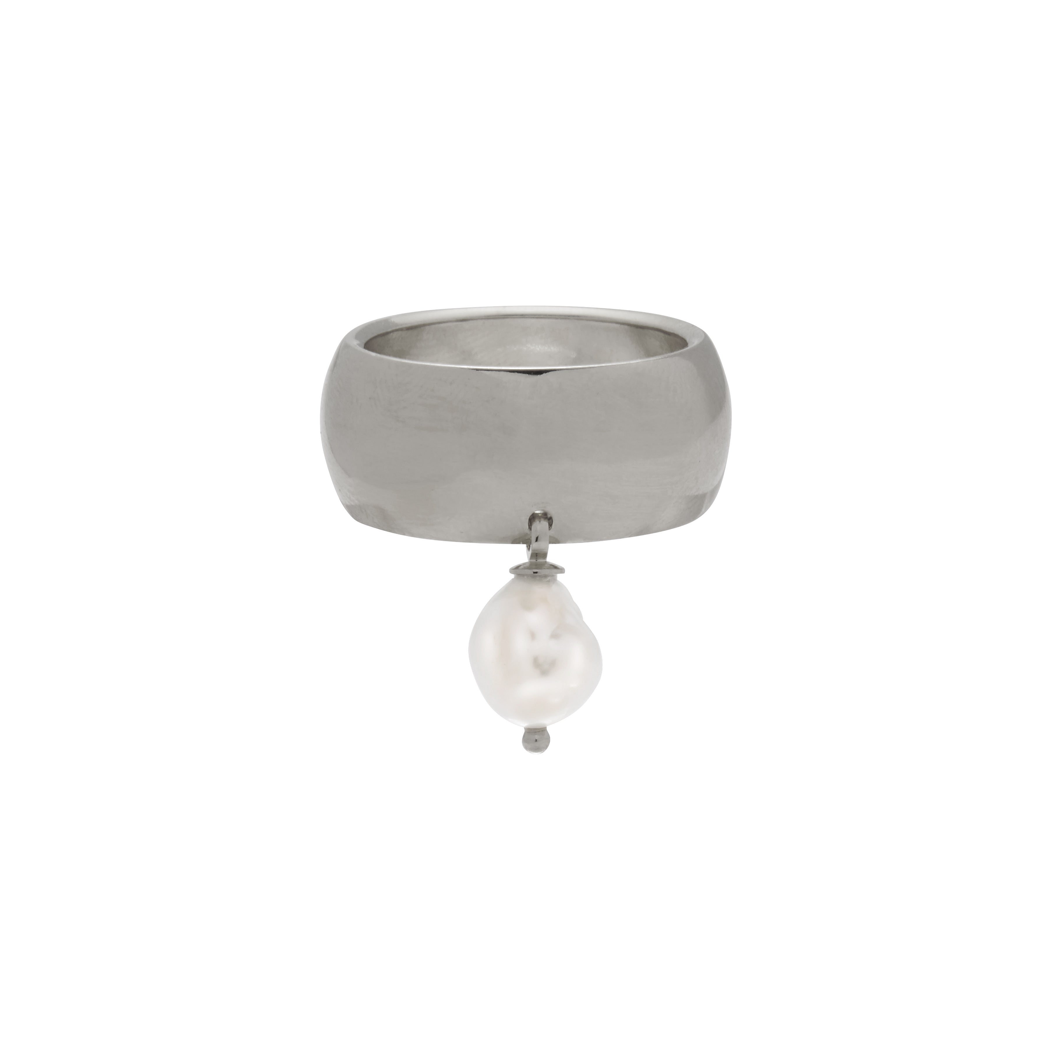 Lady Grey Drift Ring in Rhodium