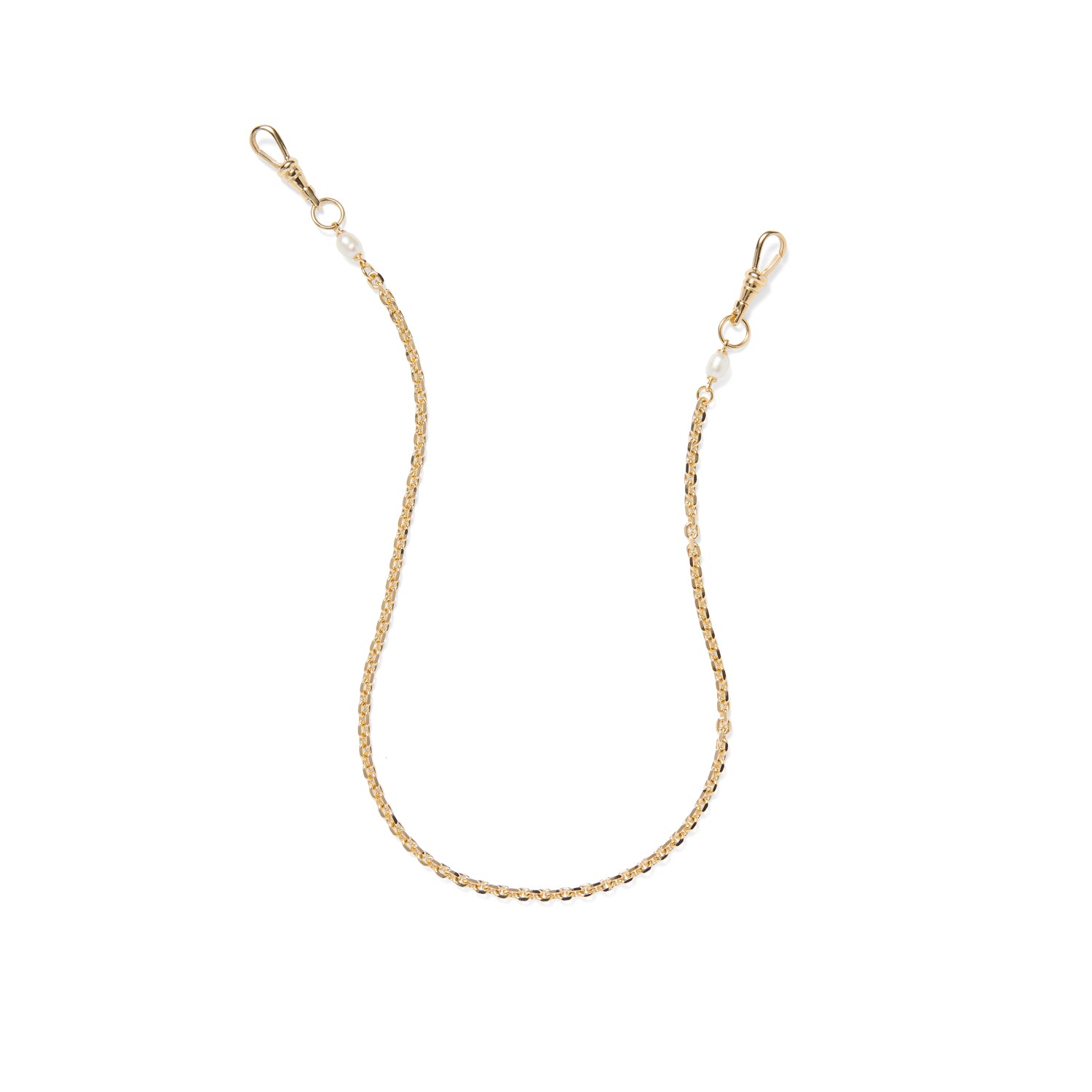 Lady Grey Mini Pearl Mask Chain in Gold