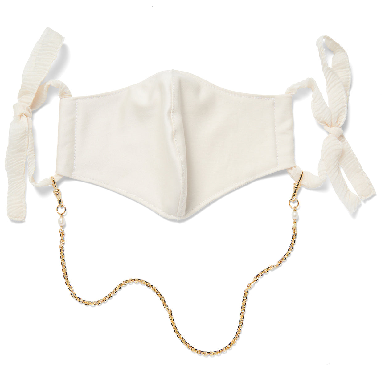 Lady Grey Mini Pearl Mask Chain in Gold