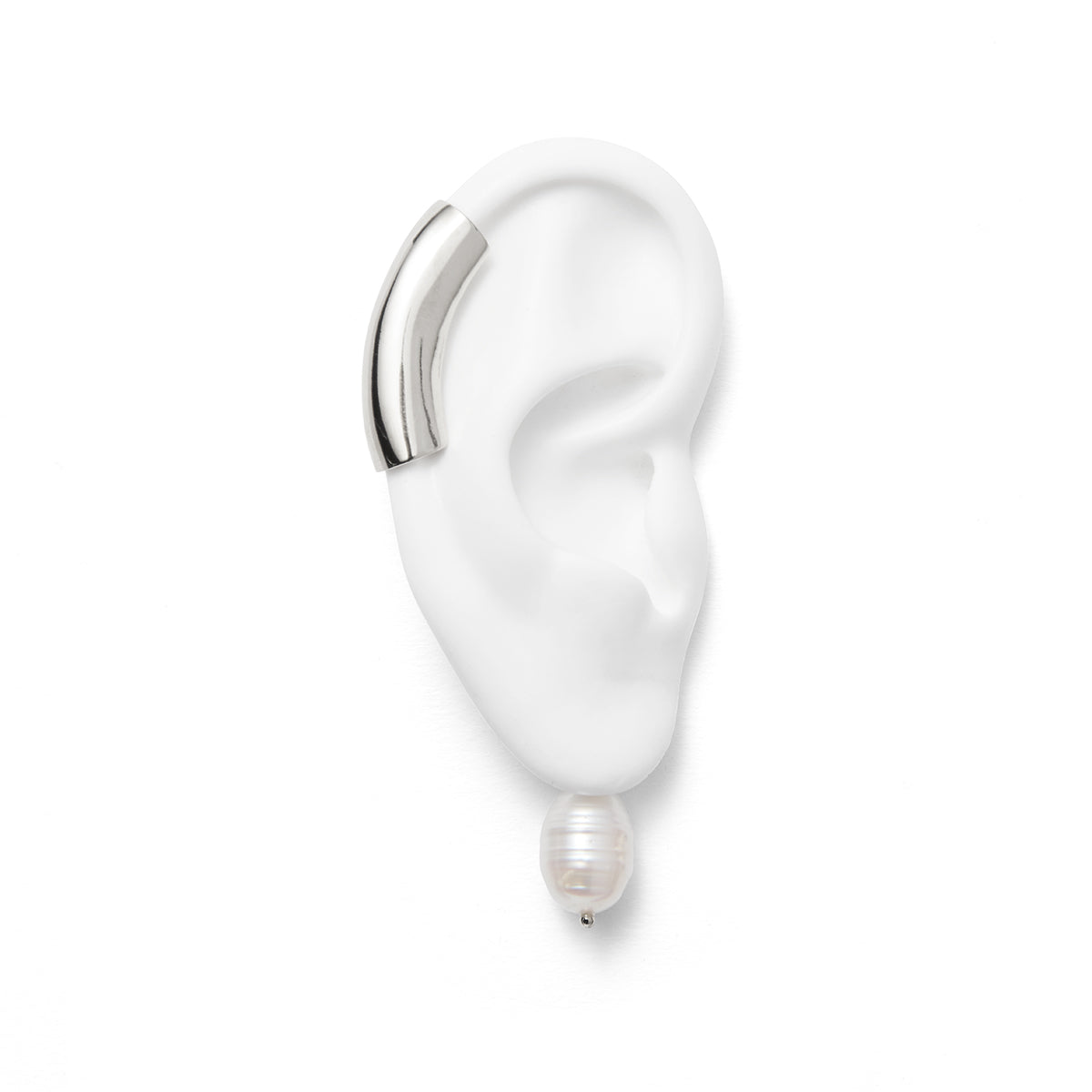 Lady Grey Pearl Helix Ear Guff in Silver