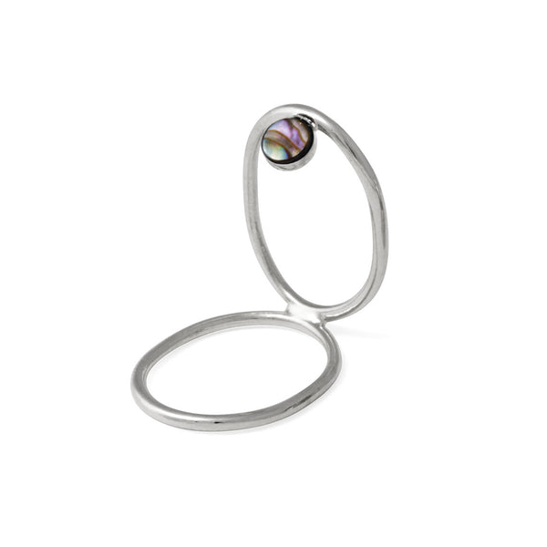 Lady Grey Jewelry Abalone Infinity Ring in Silver
