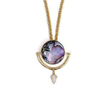 Abalone Locus Necklace in Gold