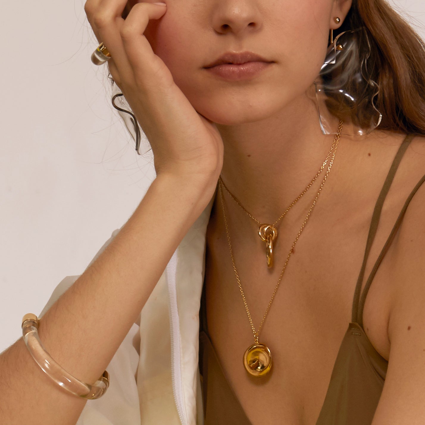 Cleft Necklace in Gold